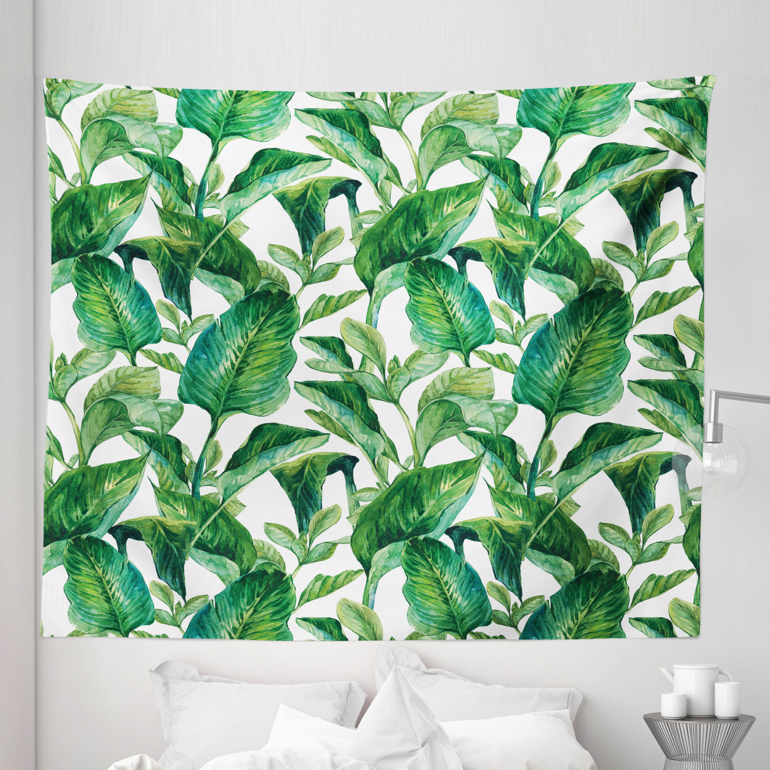 Ambesonne Leaf Print Microfiber Tapestry Wall Hanging Decor in 5 Sizes - Picture 39 of 40