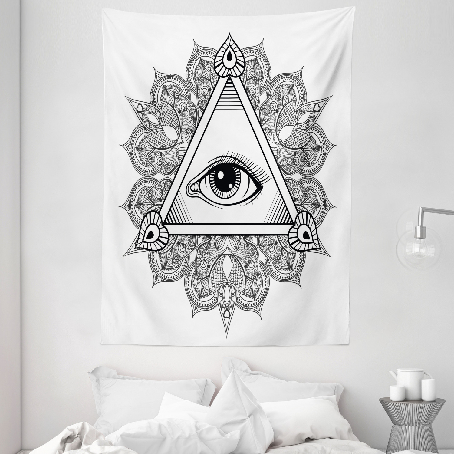 Eye Tapestry Vintage Tattoo Boho Occult Print Wall Hanging Decor