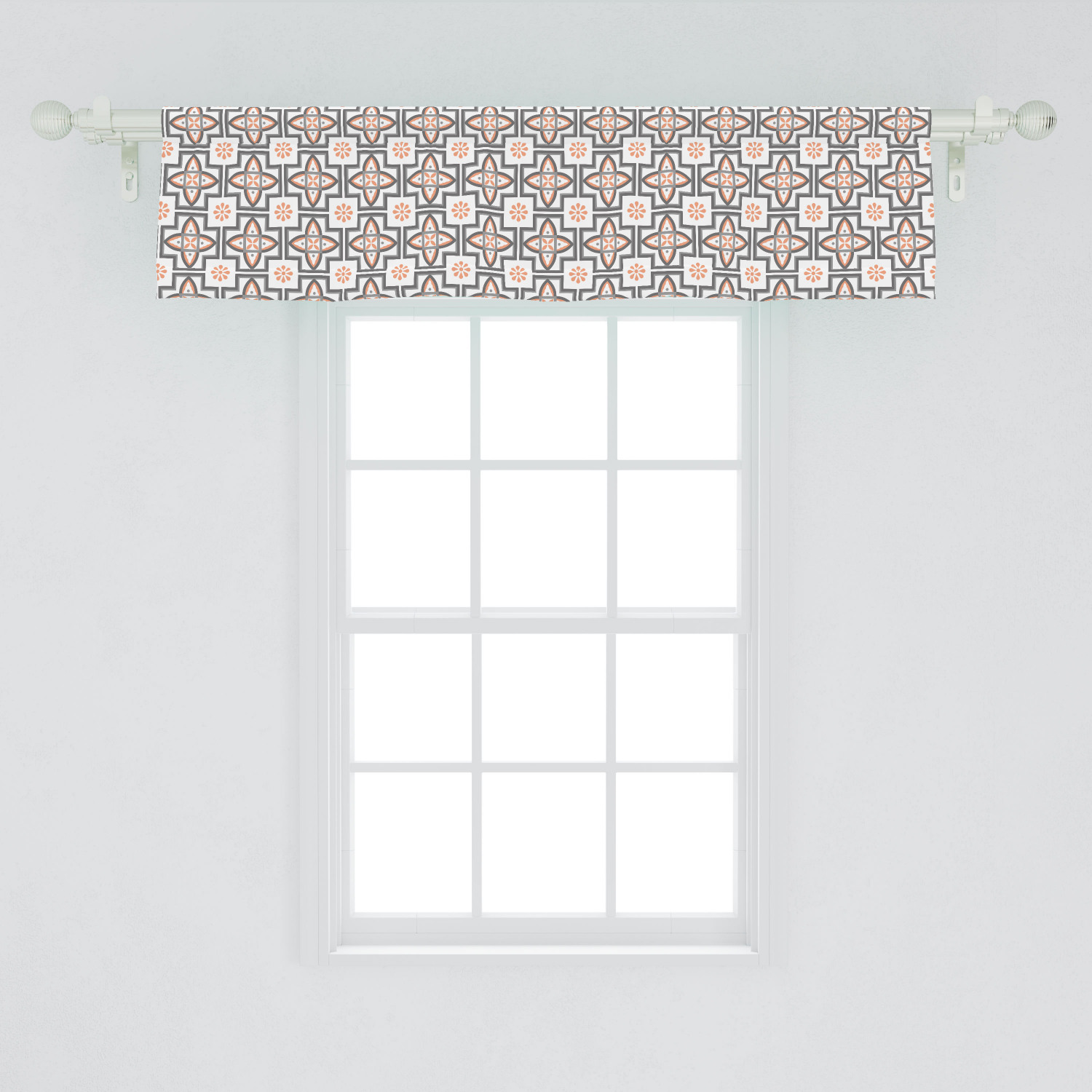 Ambesonne Abstract Graphic Window Valance Curtain for Kitchen Bedroom in 2 Sizes - Picture 17 of 63
