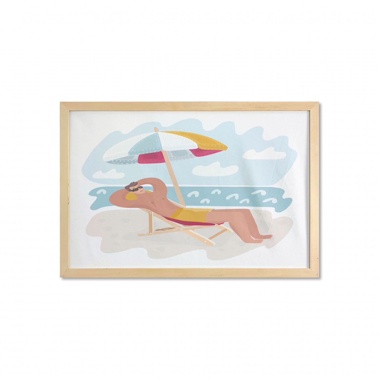 Ambesonne Summer Theme Wall Art with Wide Frame for Bathrooms Living Room - Picture 64 of 117
