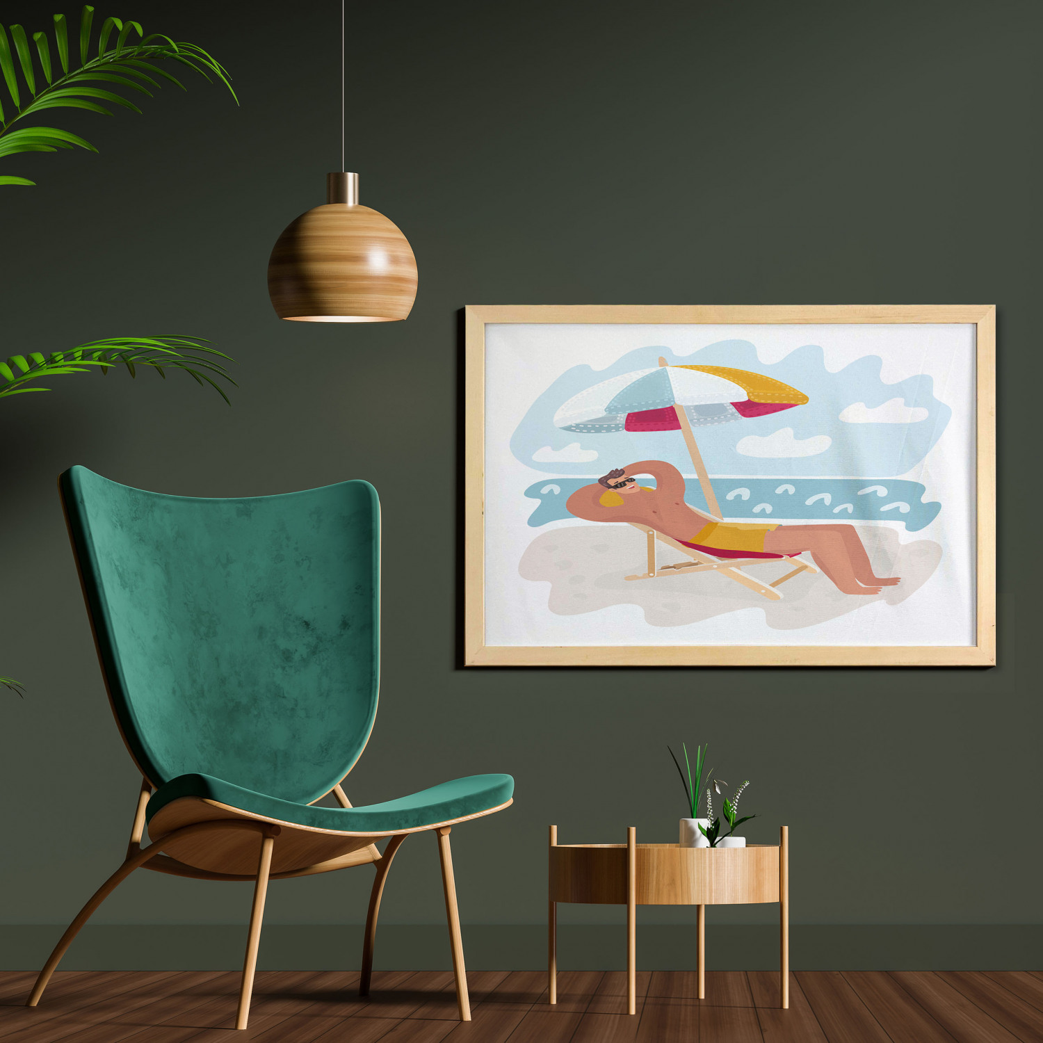 Ambesonne Summer Theme Wall Art with Wide Frame for Bathrooms Living Room - Picture 65 of 117