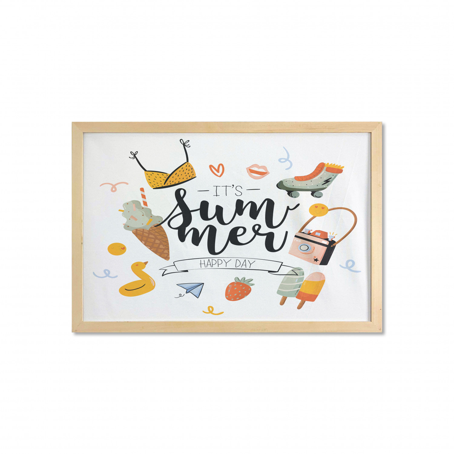 Ambesonne Summer Theme Wall Art with Wide Frame for Bathrooms Living Room - Picture 56 of 117