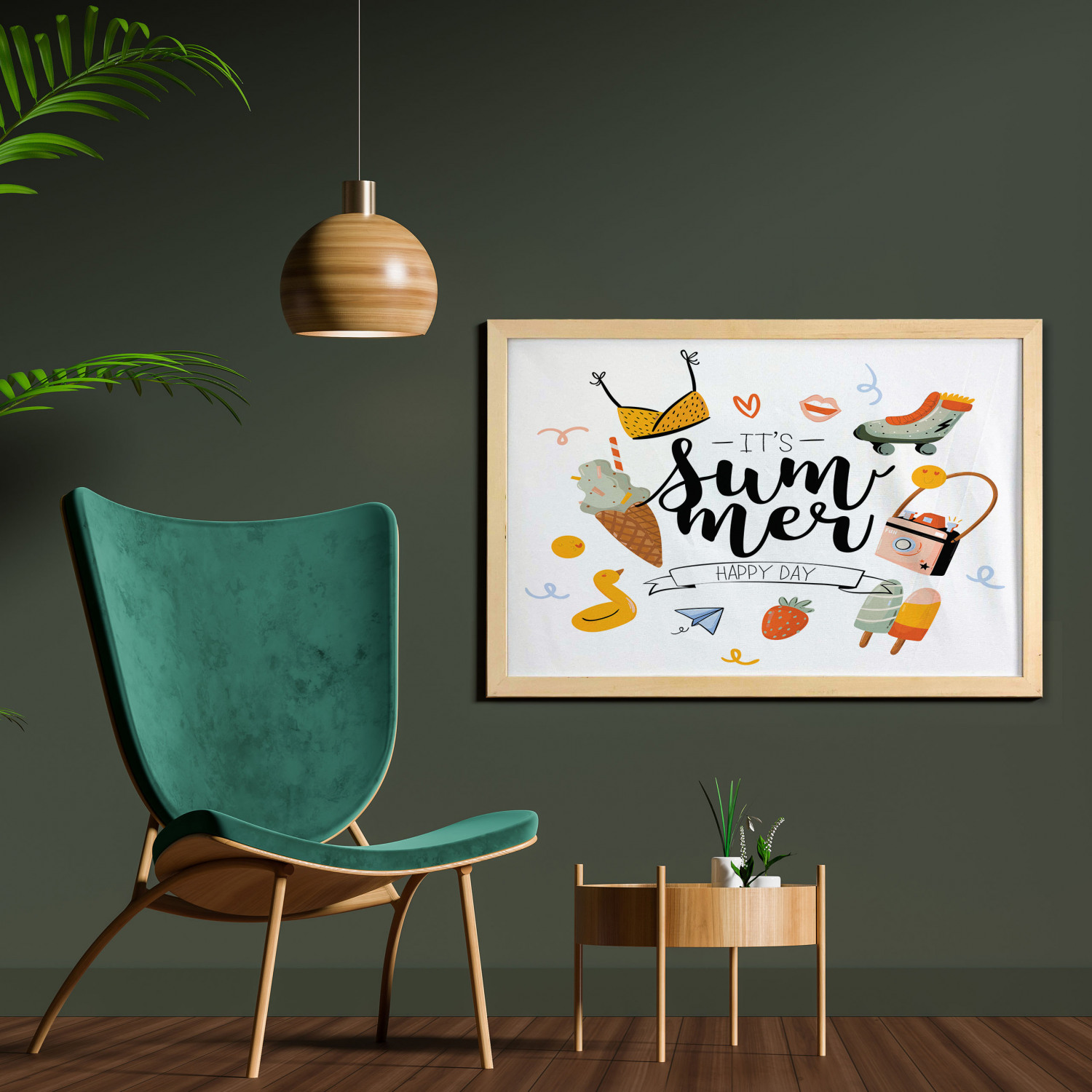 Ambesonne Summer Theme Wall Art with Wide Frame for Bathrooms Living Room - Picture 57 of 117