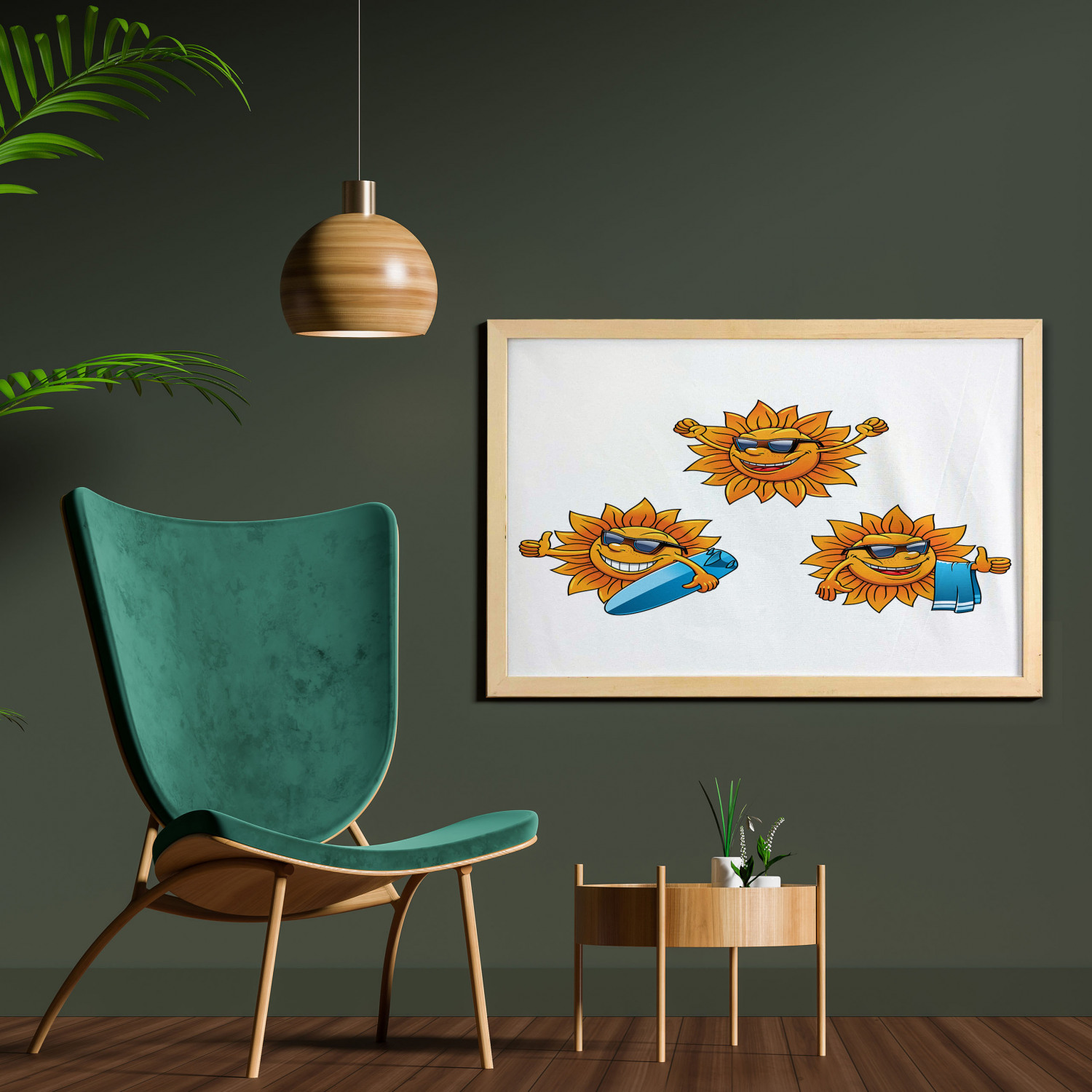 Ambesonne Summer Theme Wall Art with Wide Frame for Bathrooms Living Room - Picture 51 of 117