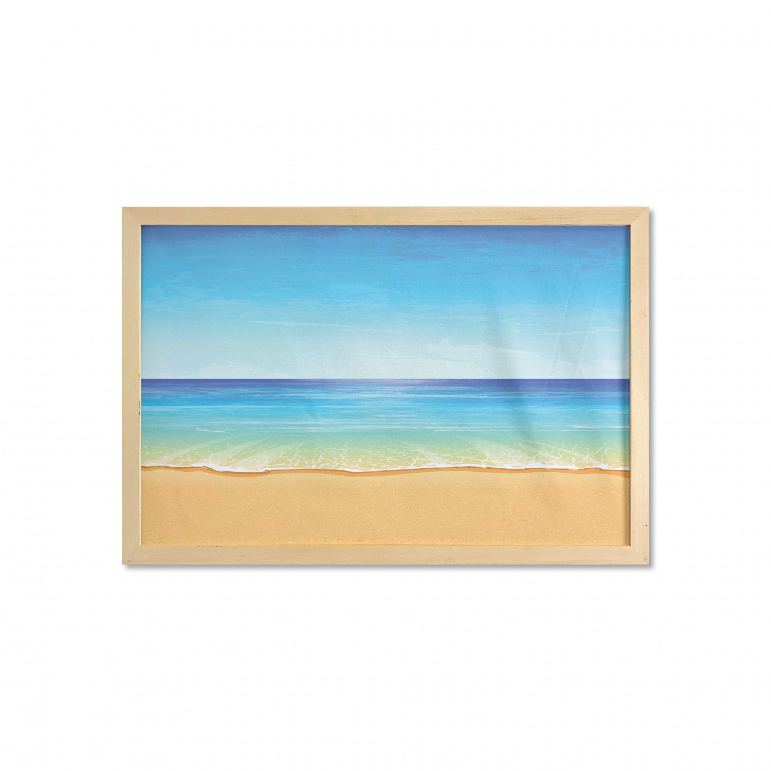 Ambesonne Summer Theme Wall Art with Wide Frame for Bathrooms Living Room - Picture 34 of 117