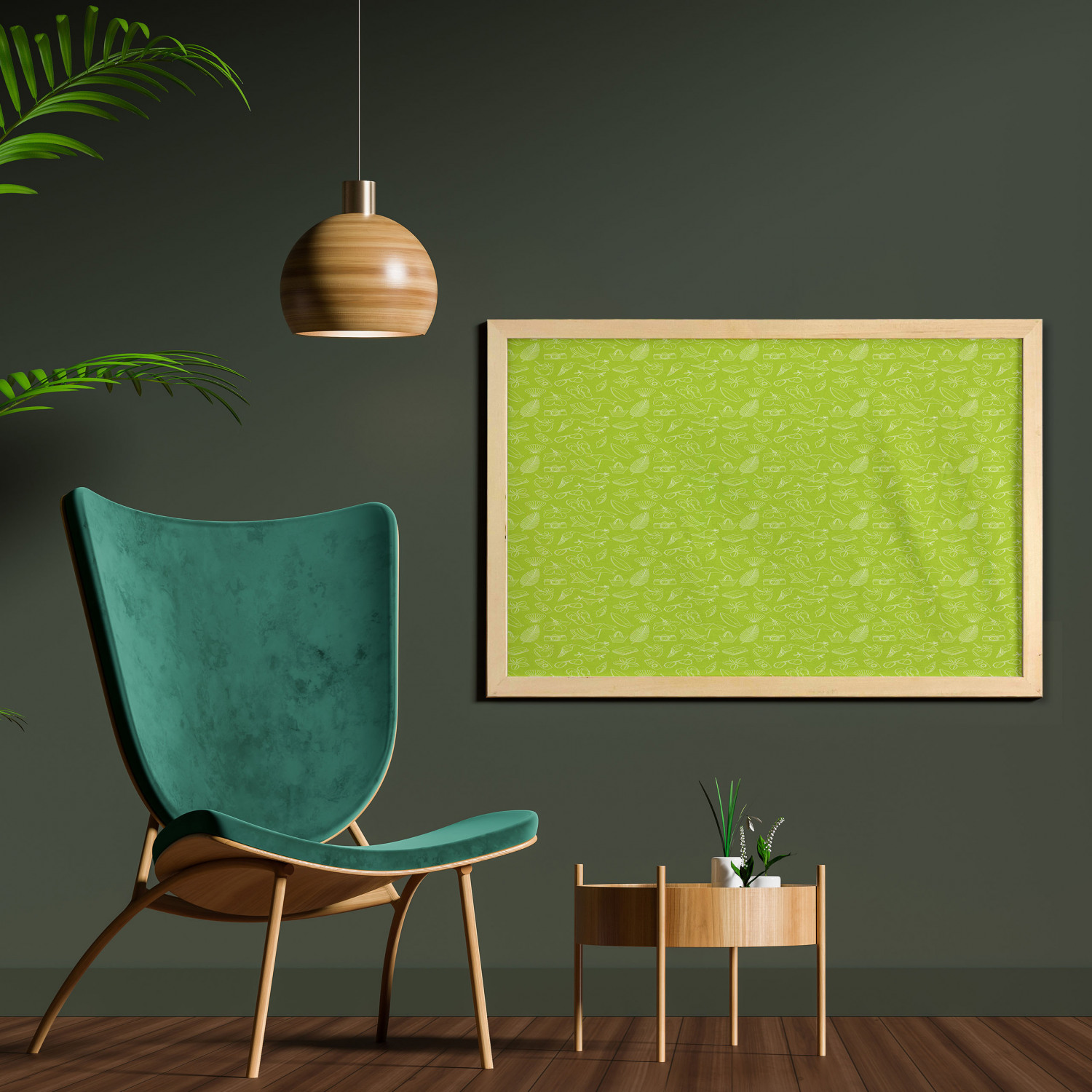 Ambesonne Summer Theme Wall Art with Wide Frame for Bathrooms Living Room - Picture 11 of 117