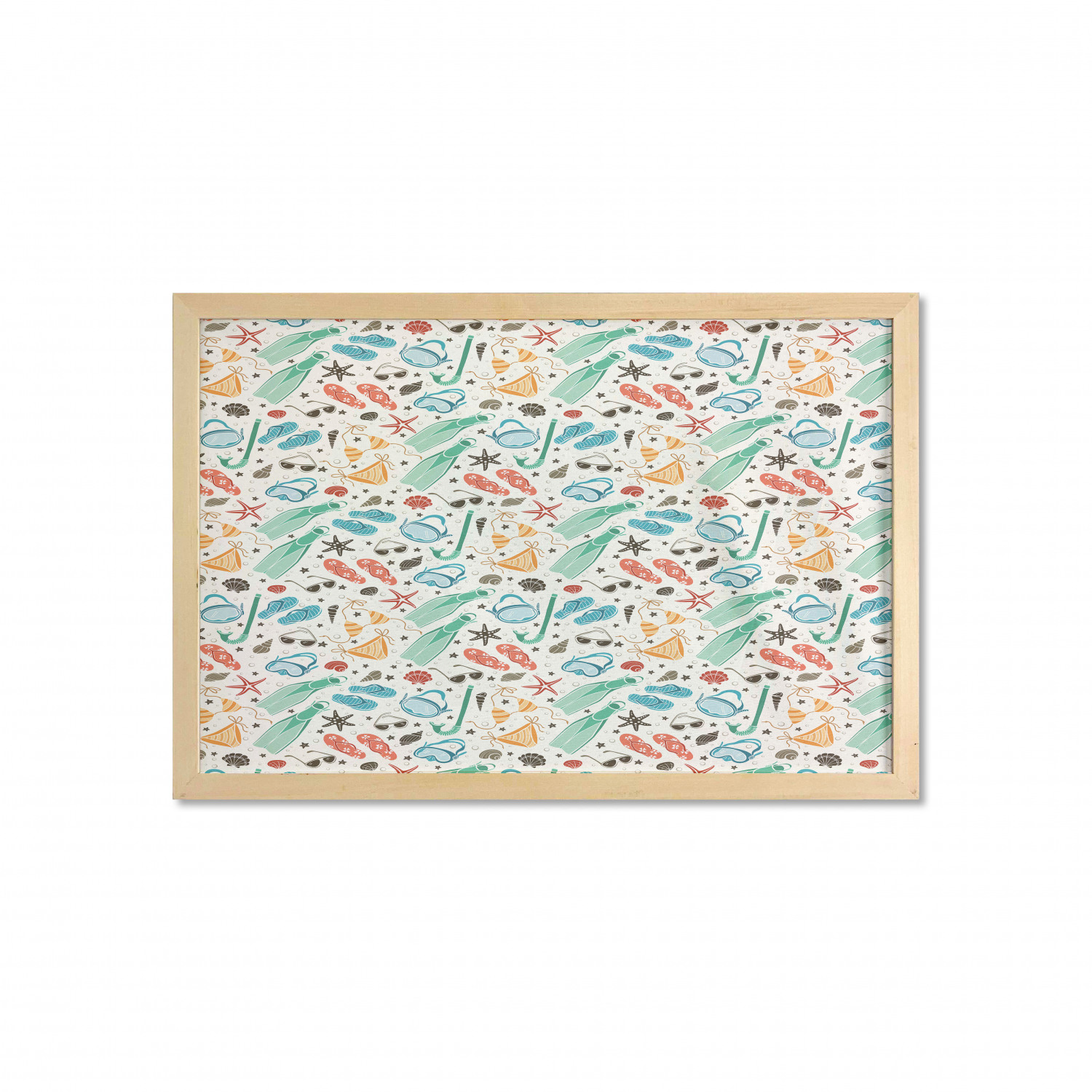 Ambesonne Summer Theme Wall Art with Wide Frame for Bathrooms Living Room - Picture 8 of 117