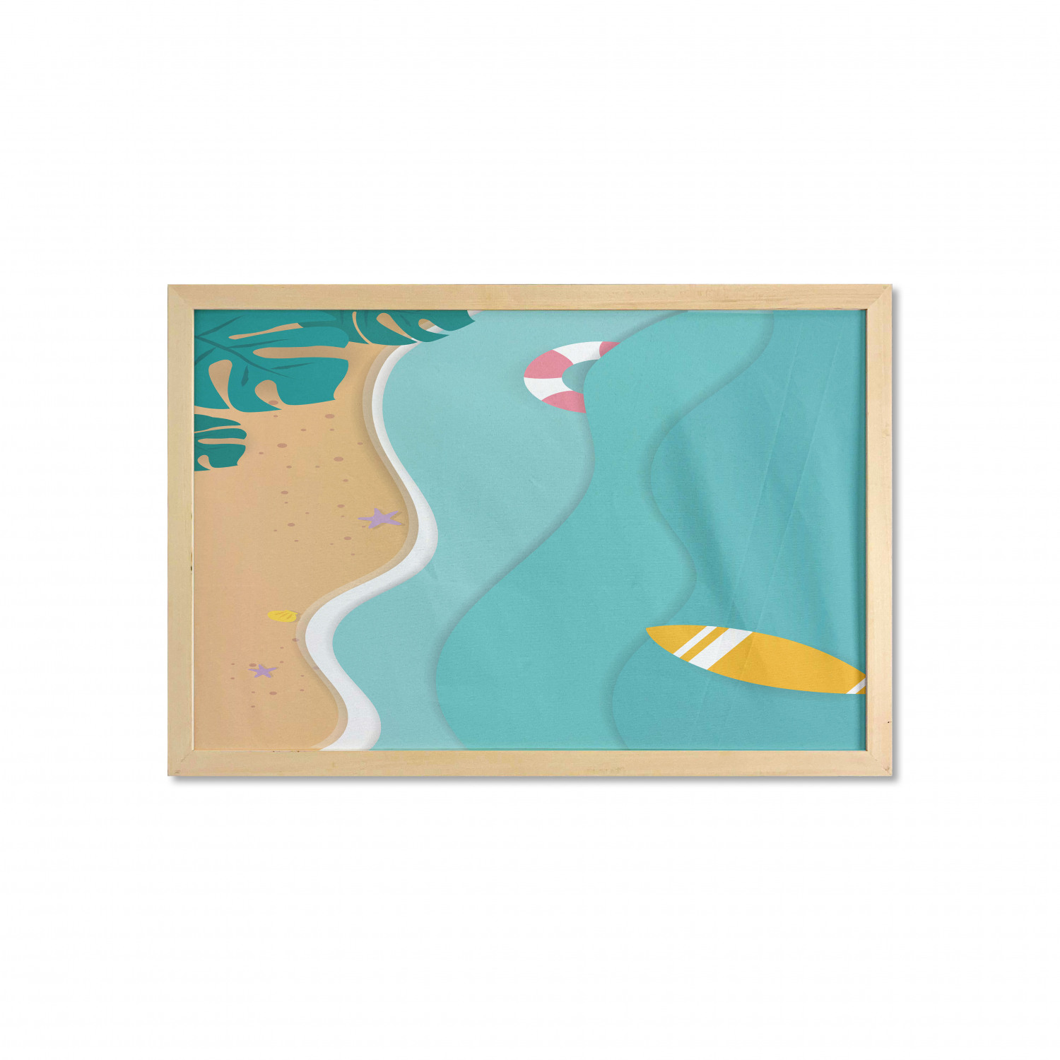 Ambesonne Summer Theme Wall Art with Wide Frame for Bathrooms Living Room - Picture 6 of 117
