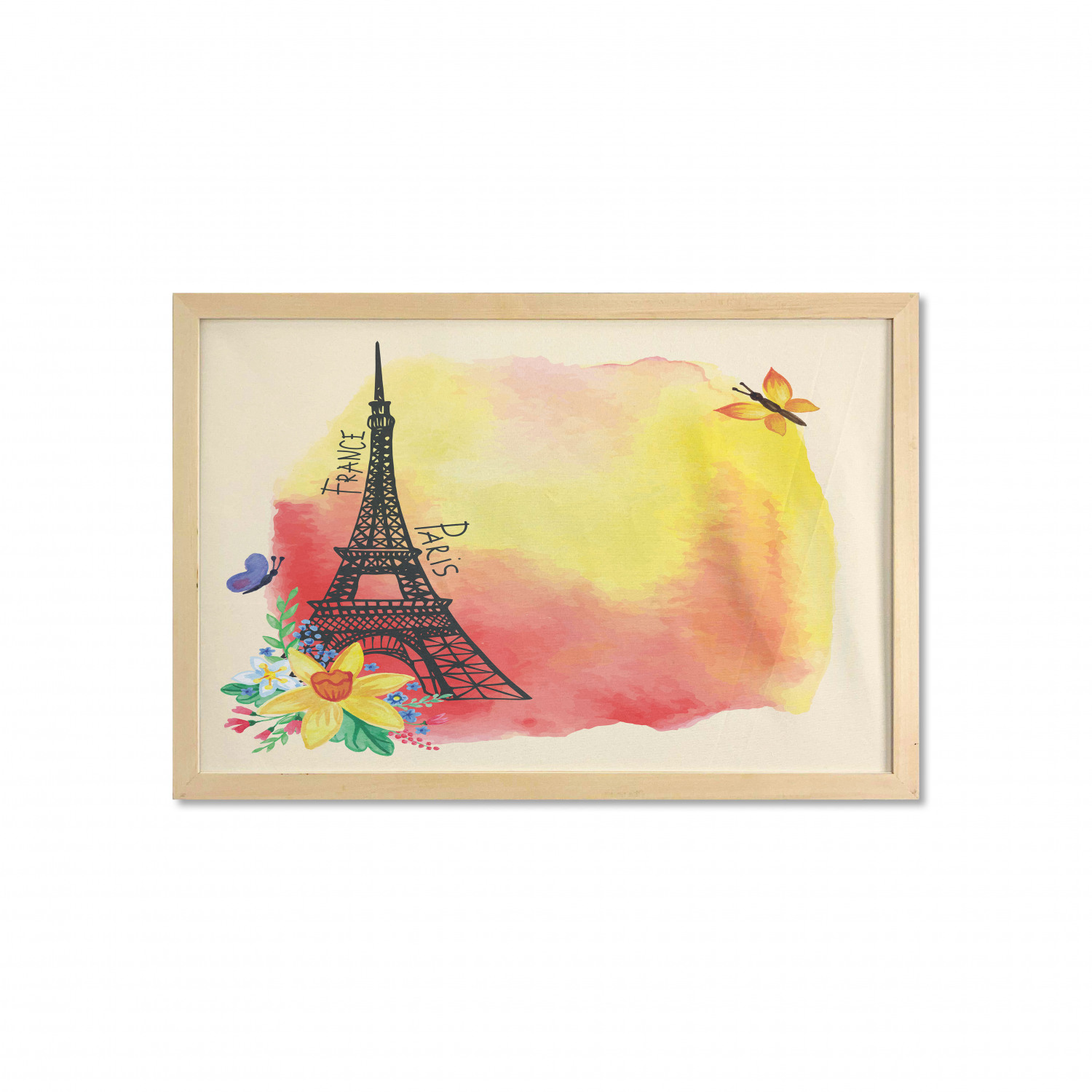 Ambesonne Paris Wall Art with Wide Frame for Bathrooms Living Room - Picture 92 of 121