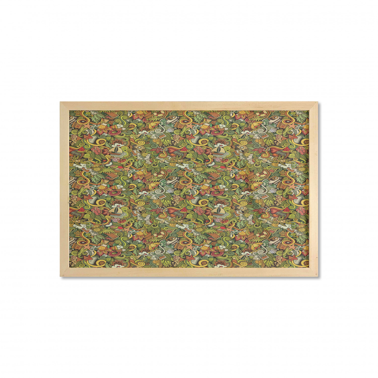 Ambesonne Summer Theme Wall Art with Wide Frame for Bathrooms Living Room - Picture 66 of 117