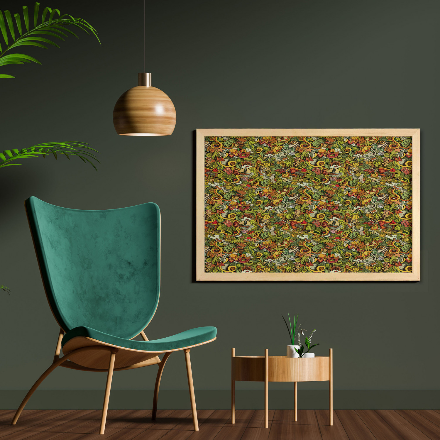 Ambesonne Summer Theme Wall Art with Wide Frame for Bathrooms Living Room - Picture 67 of 117