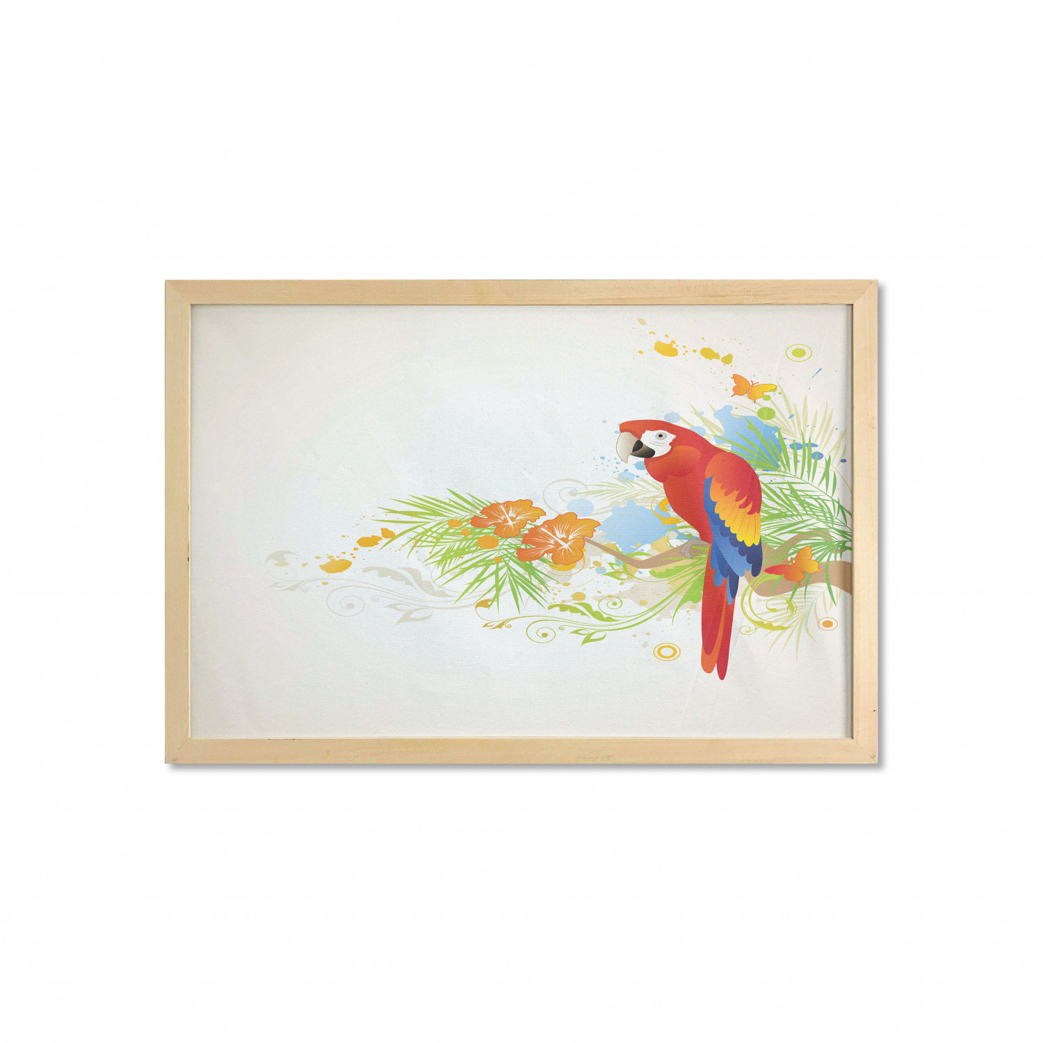 Ambesonne Summer Theme Wall Art with Wide Frame for Bathrooms Living Room - Picture 78 of 117