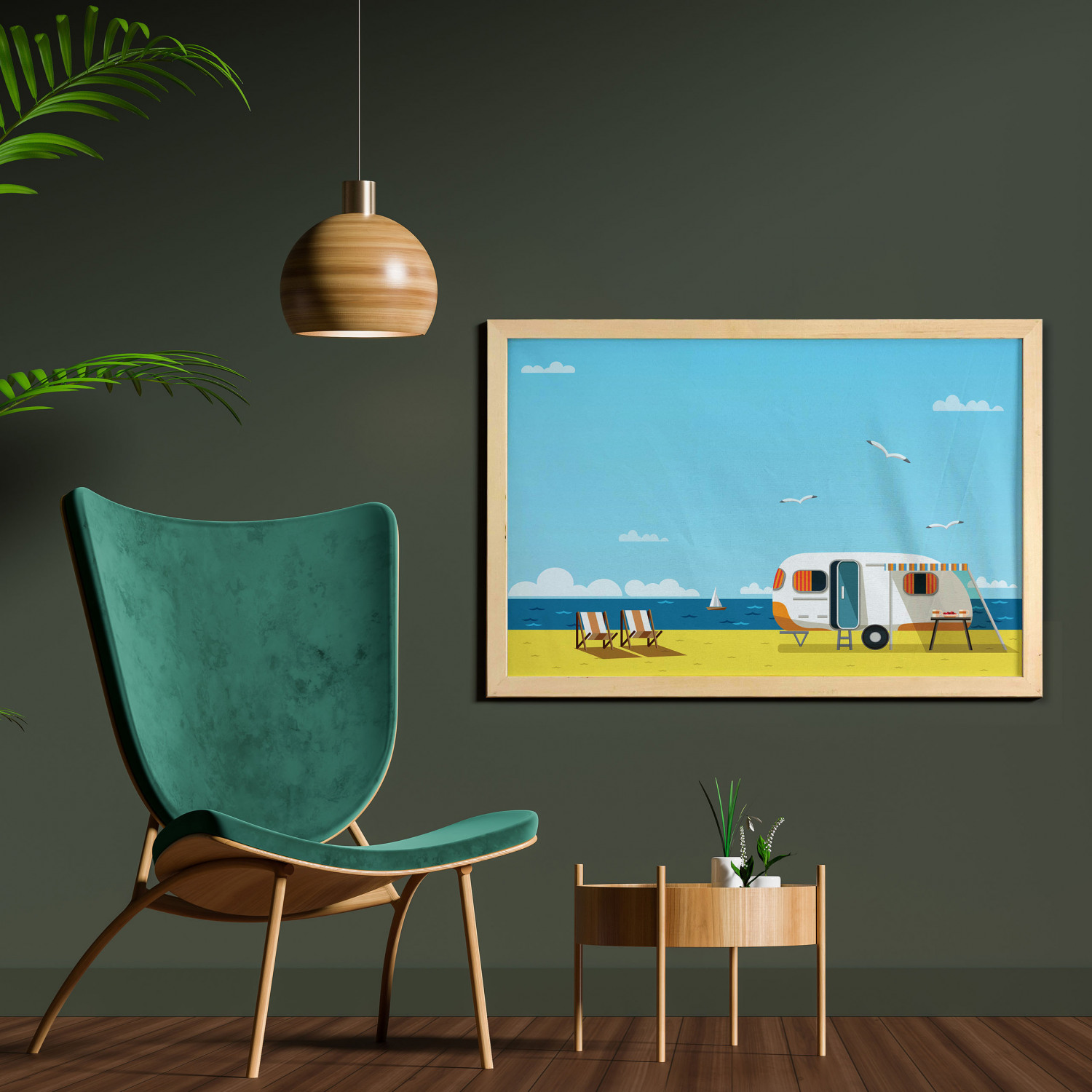 Ambesonne Summer Theme Wall Art with Wide Frame for Bathrooms Living Room - Picture 25 of 117