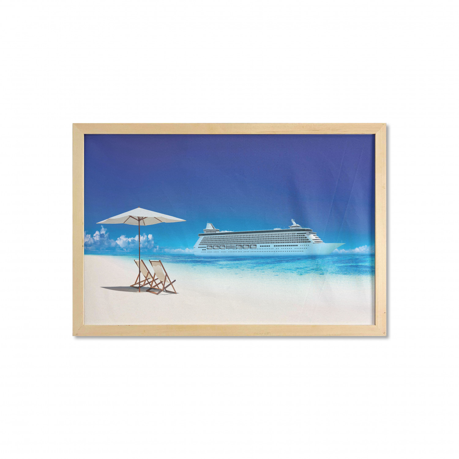 Ambesonne Summer Theme Wall Art with Wide Frame for Bathrooms Living Room - Picture 12 of 117