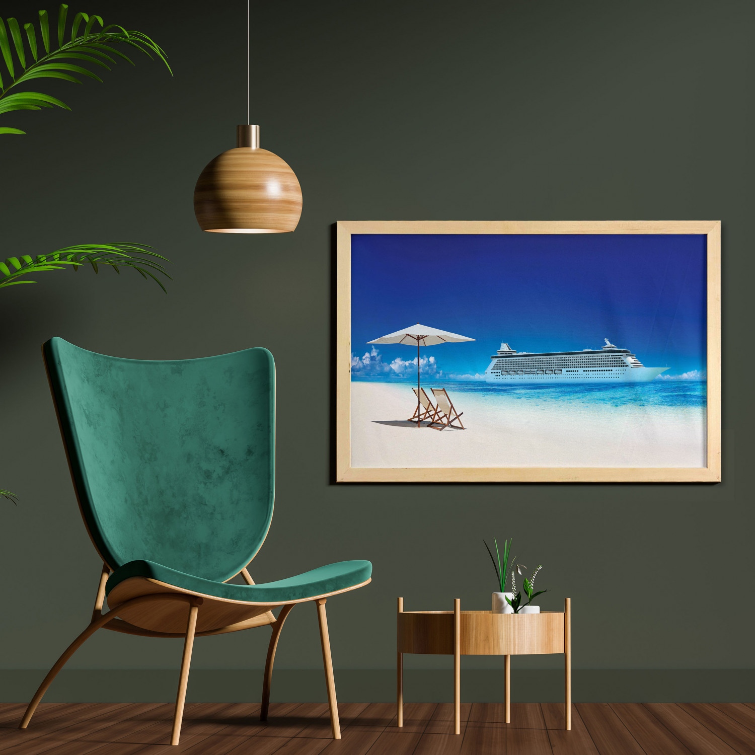 Ambesonne Summer Theme Wall Art with Wide Frame for Bathrooms Living Room - Picture 13 of 117