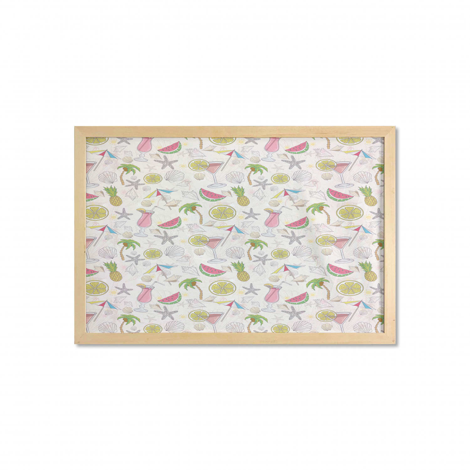 Ambesonne Summer Theme Wall Art with Wide Frame for Bathrooms Living Room - Picture 114 of 117