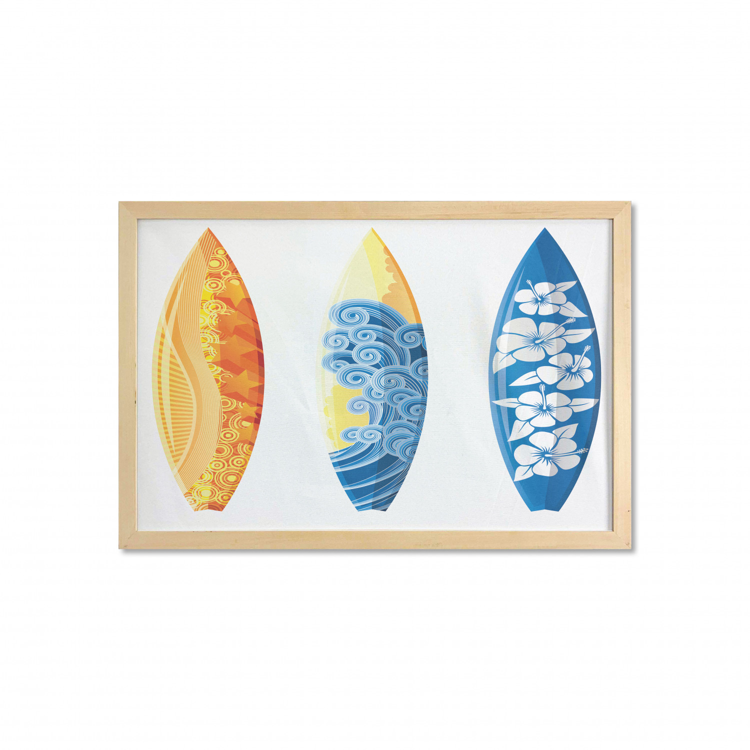 Ambesonne Summer Theme Wall Art with Wide Frame for Bathrooms Living Room - Picture 96 of 117