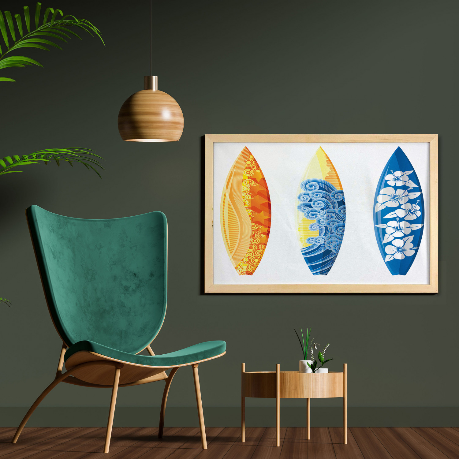 Ambesonne Summer Theme Wall Art with Wide Frame for Bathrooms Living Room - Picture 97 of 117