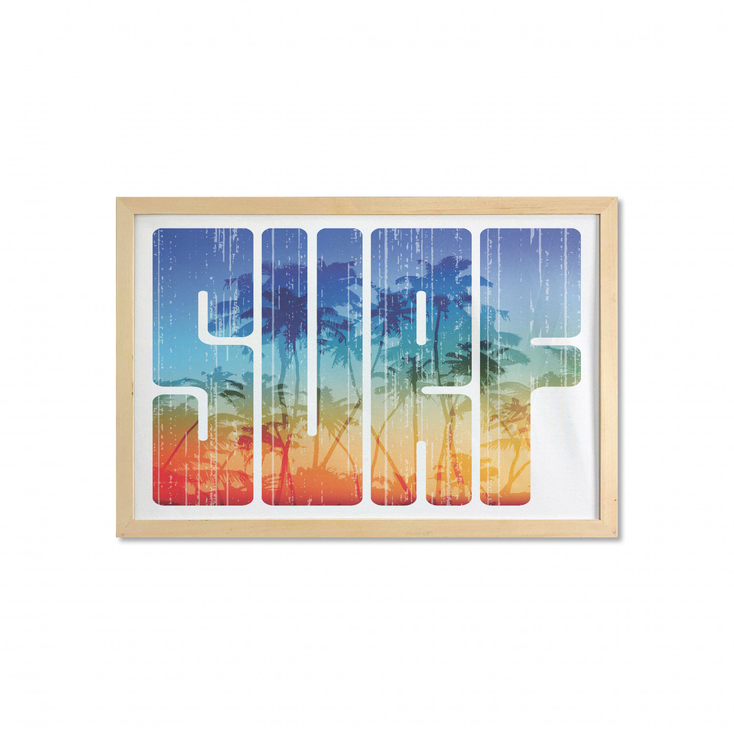 Ambesonne Summer Theme Wall Art with Wide Frame for Bathrooms Living Room - Picture 98 of 117
