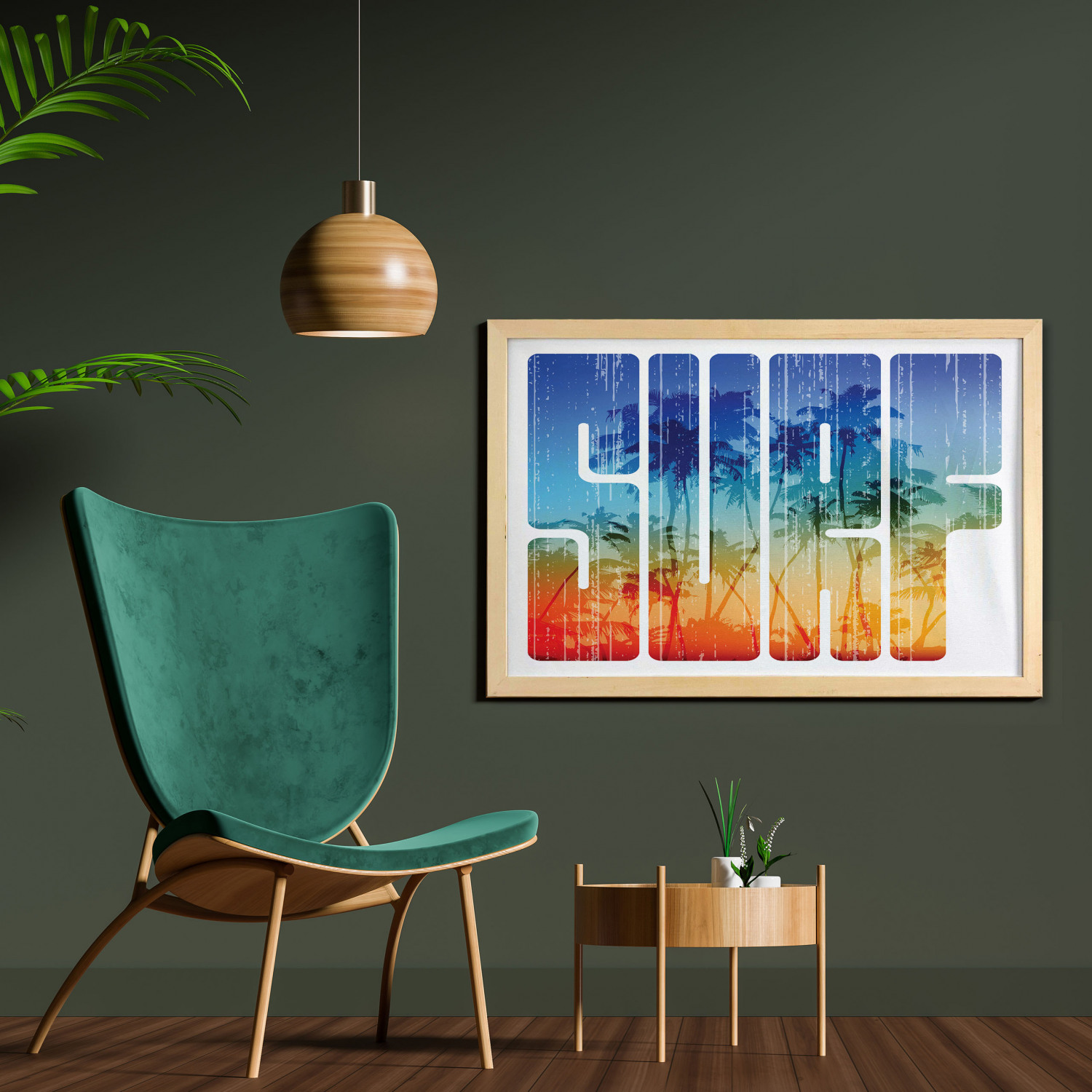 Ambesonne Summer Theme Wall Art with Wide Frame for Bathrooms Living Room - Picture 99 of 117