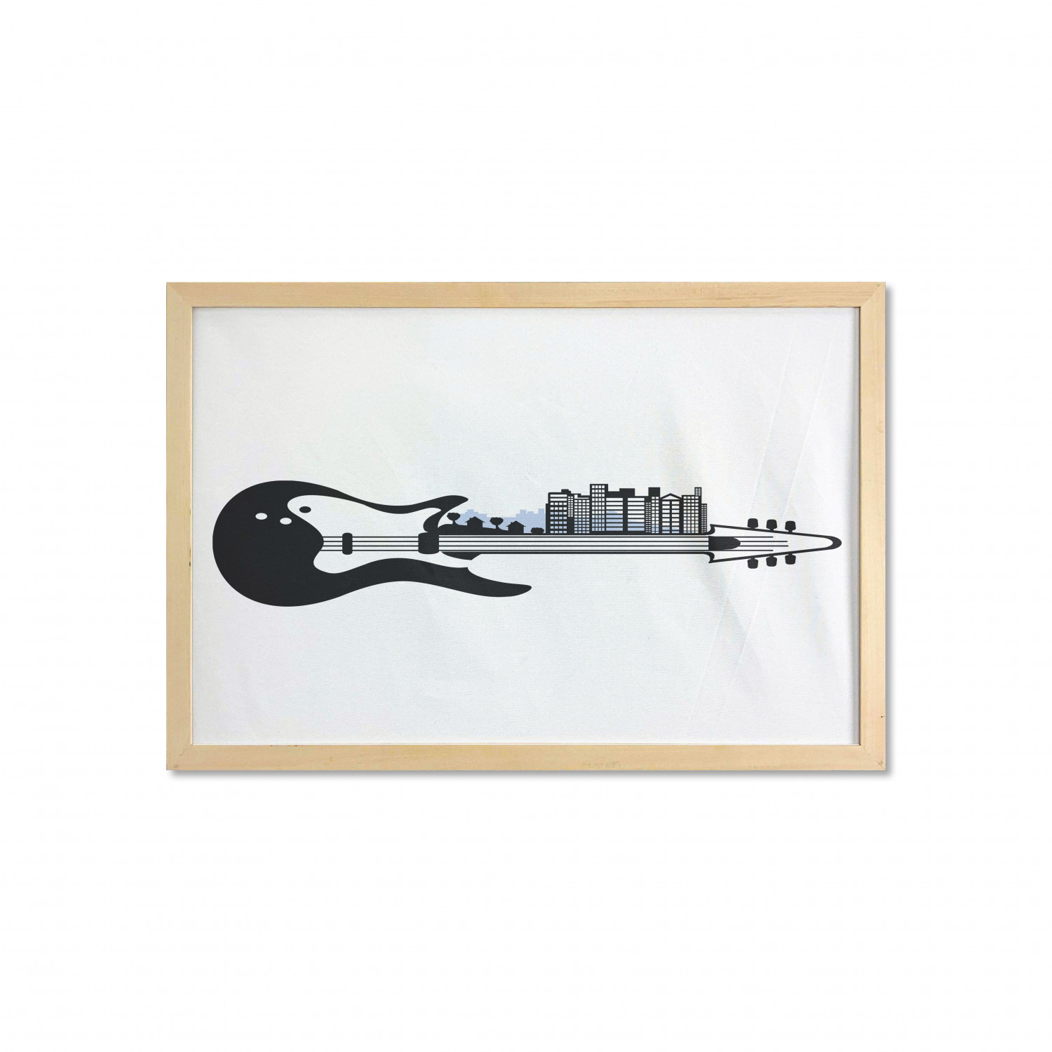 Ambesonne Guitar Wall Art with Wide Frame for Bathrooms Living Room - Picture 68 of 123