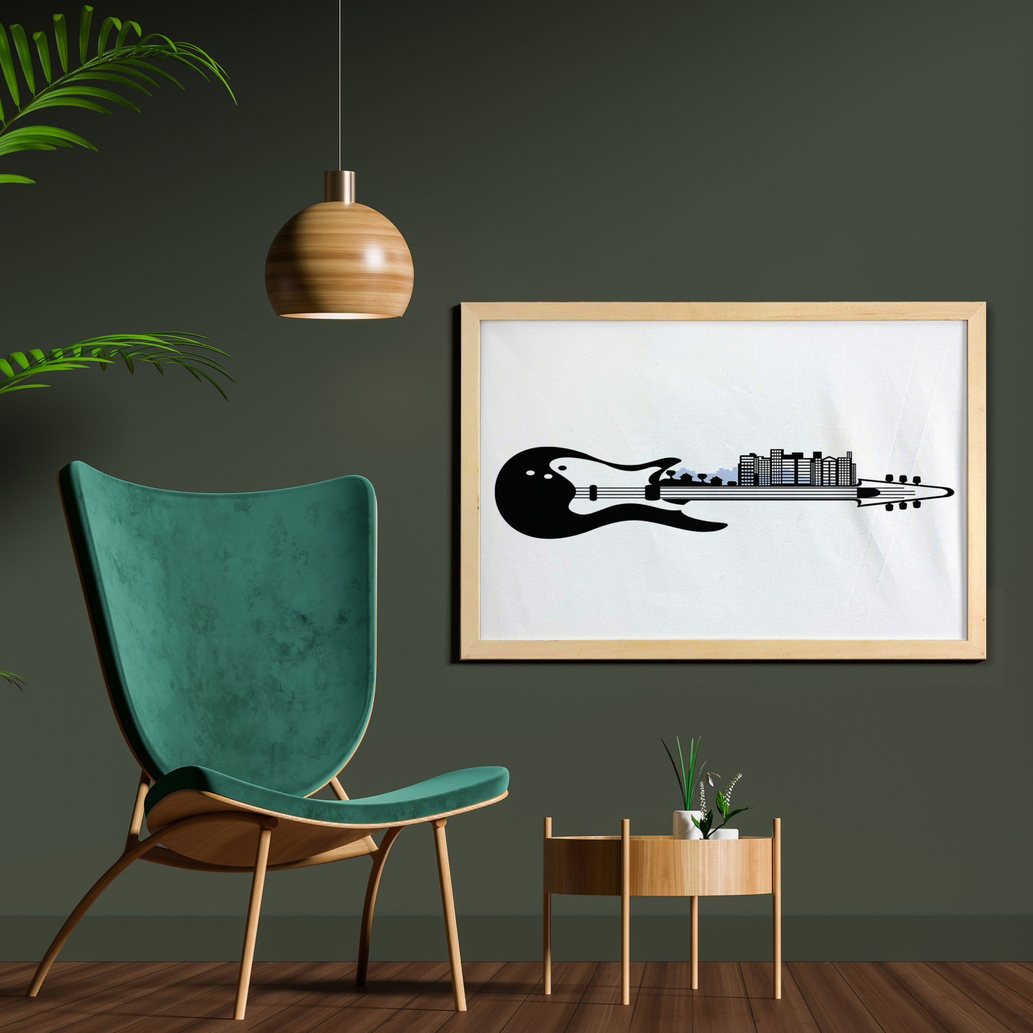 Ambesonne Guitar Wall Art with Wide Frame for Bathrooms Living Room - Picture 69 of 123
