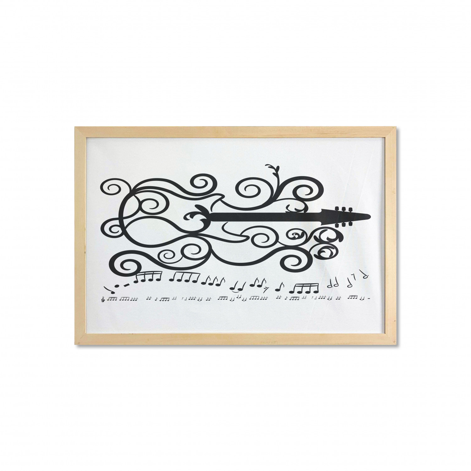 Ambesonne Guitar Wall Art with Wide Frame for Bathrooms Living Room - Picture 94 of 123
