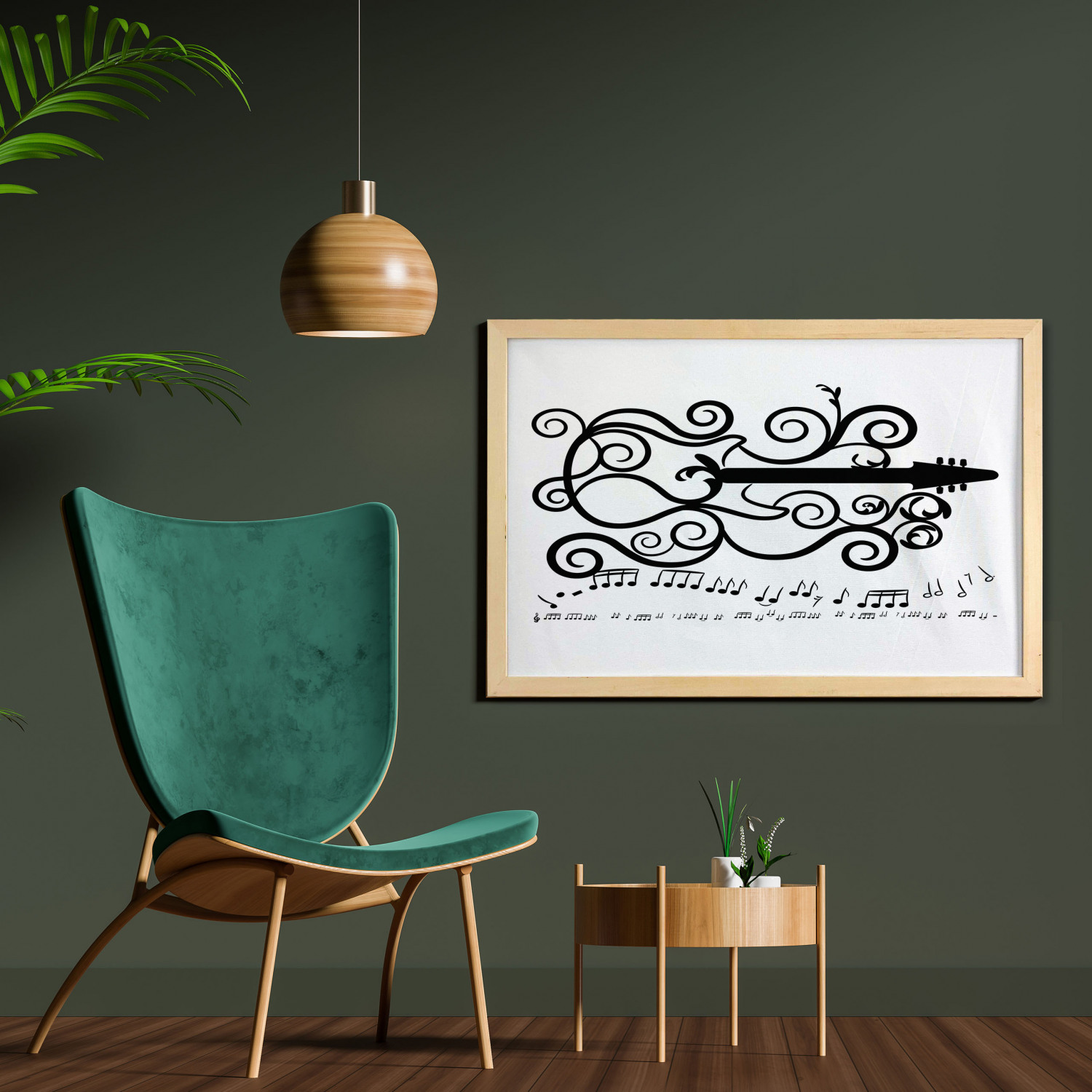 Ambesonne Guitar Wall Art with Wide Frame for Bathrooms Living Room - Picture 95 of 123