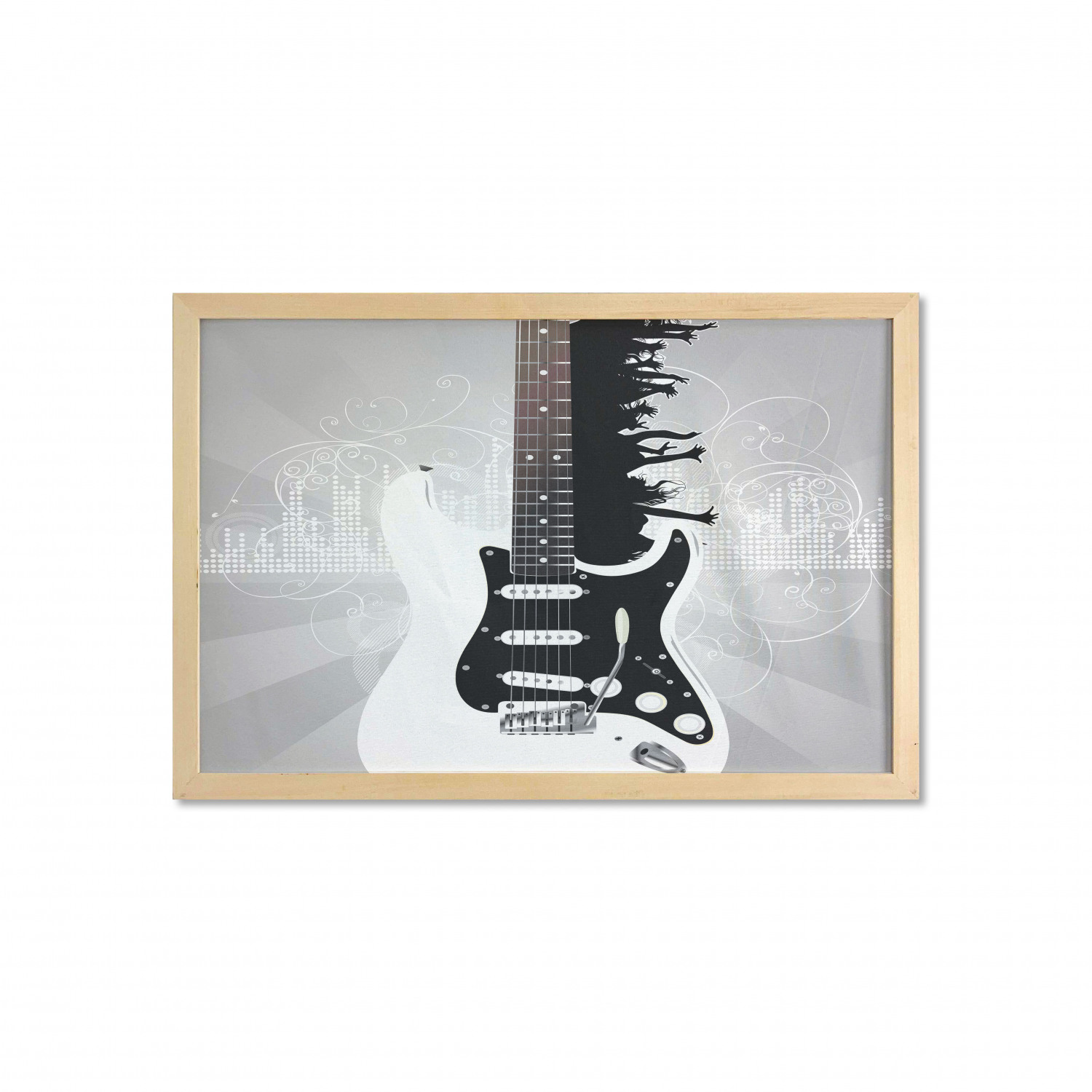 Ambesonne Guitar Wall Art with Wide Frame for Bathrooms Living Room - Picture 32 of 123