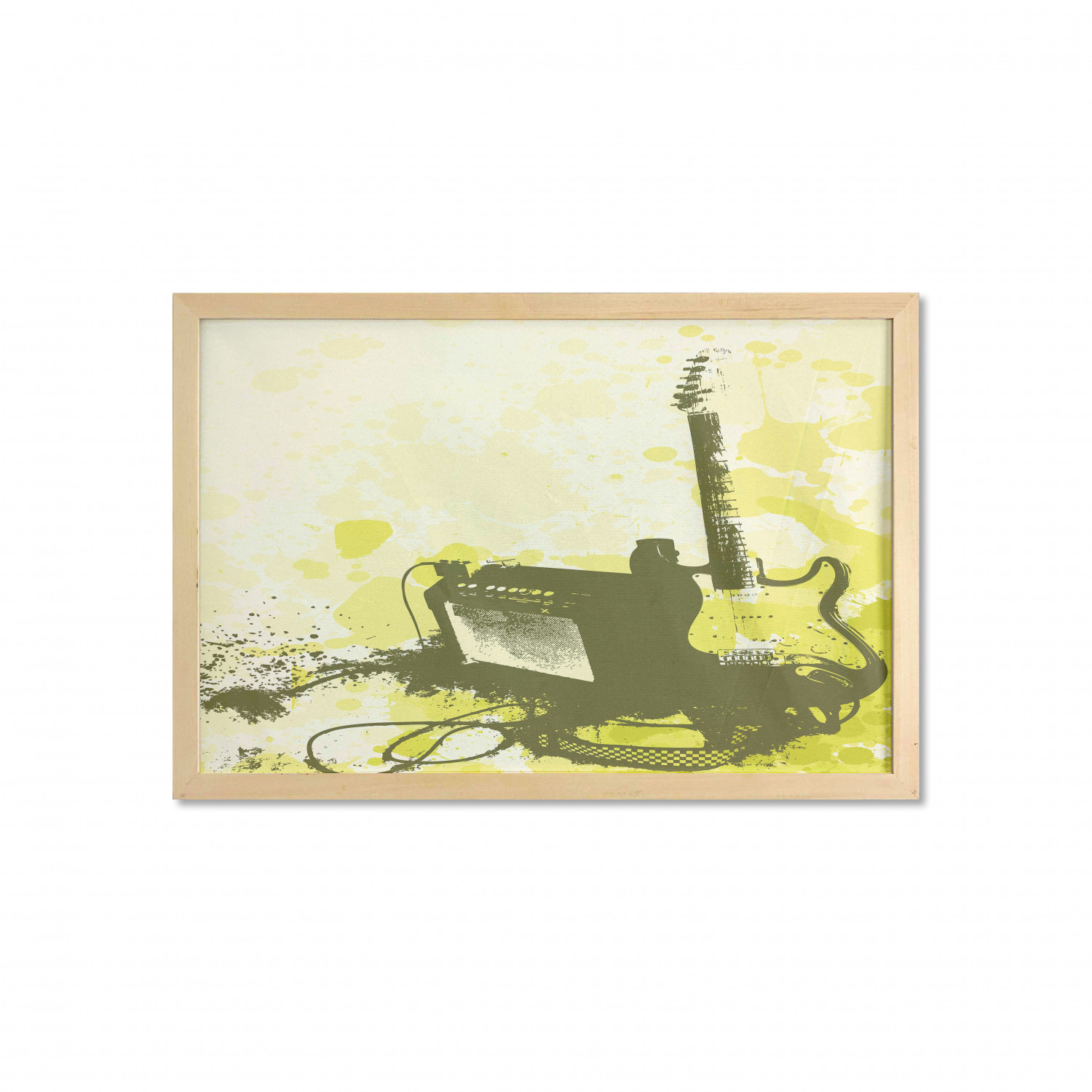 Ambesonne Guitar Wall Art with Wide Frame for Bathrooms Living Room - Picture 36 of 123