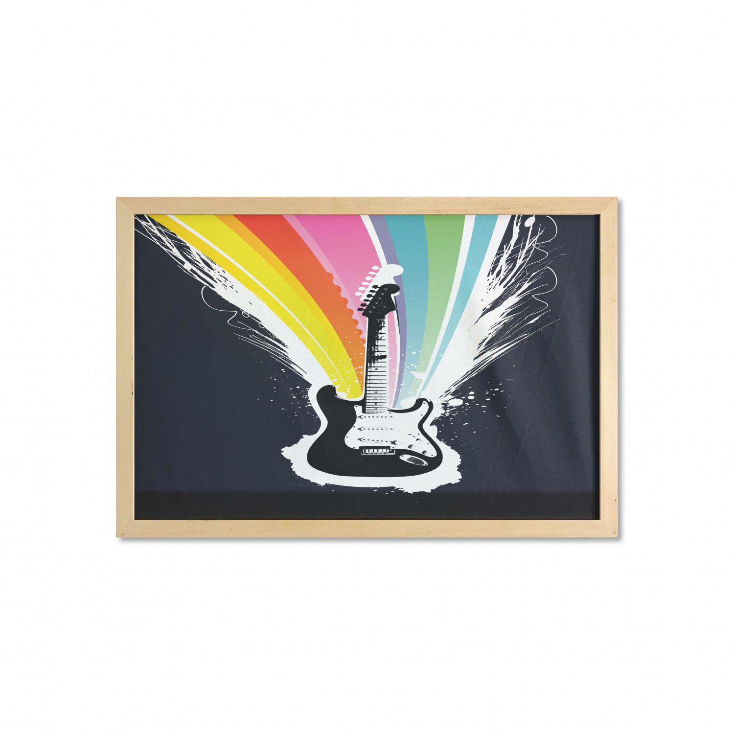 Ambesonne Guitar Wall Art with Wide Frame for Bathrooms Living Room - Picture 30 of 123