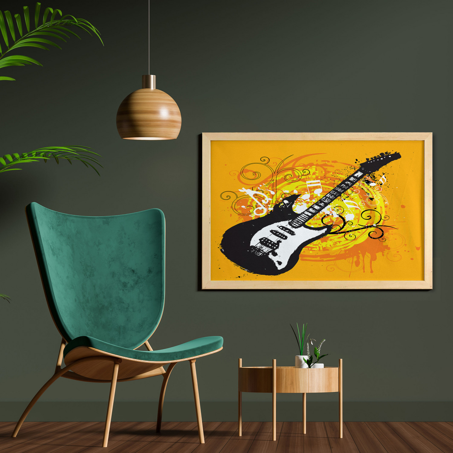 Ambesonne Guitar Wall Art with Wide Frame for Bathrooms Living Room - Picture 89 of 123