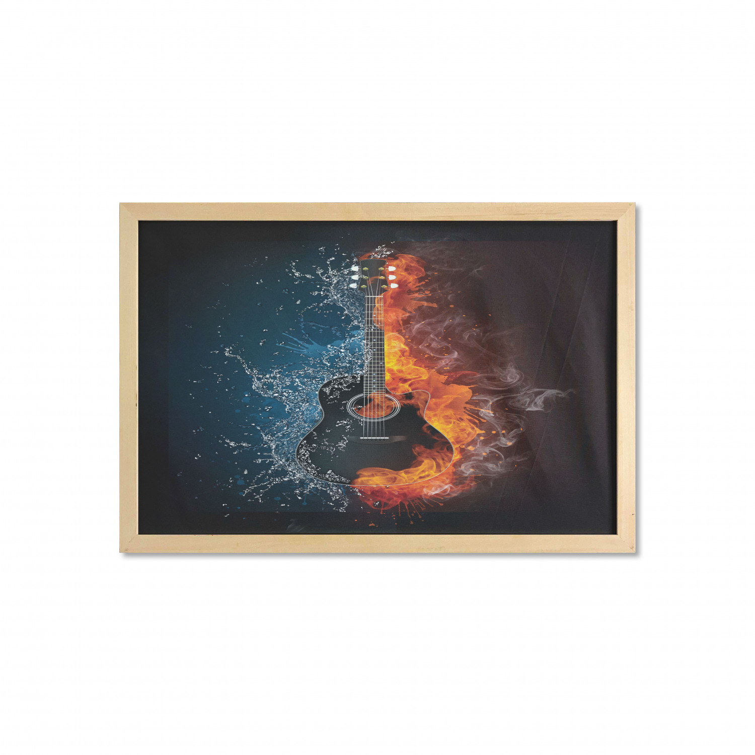 Ambesonne Guitar Wall Art with Wide Frame for Bathrooms Living Room - Picture 120 of 123