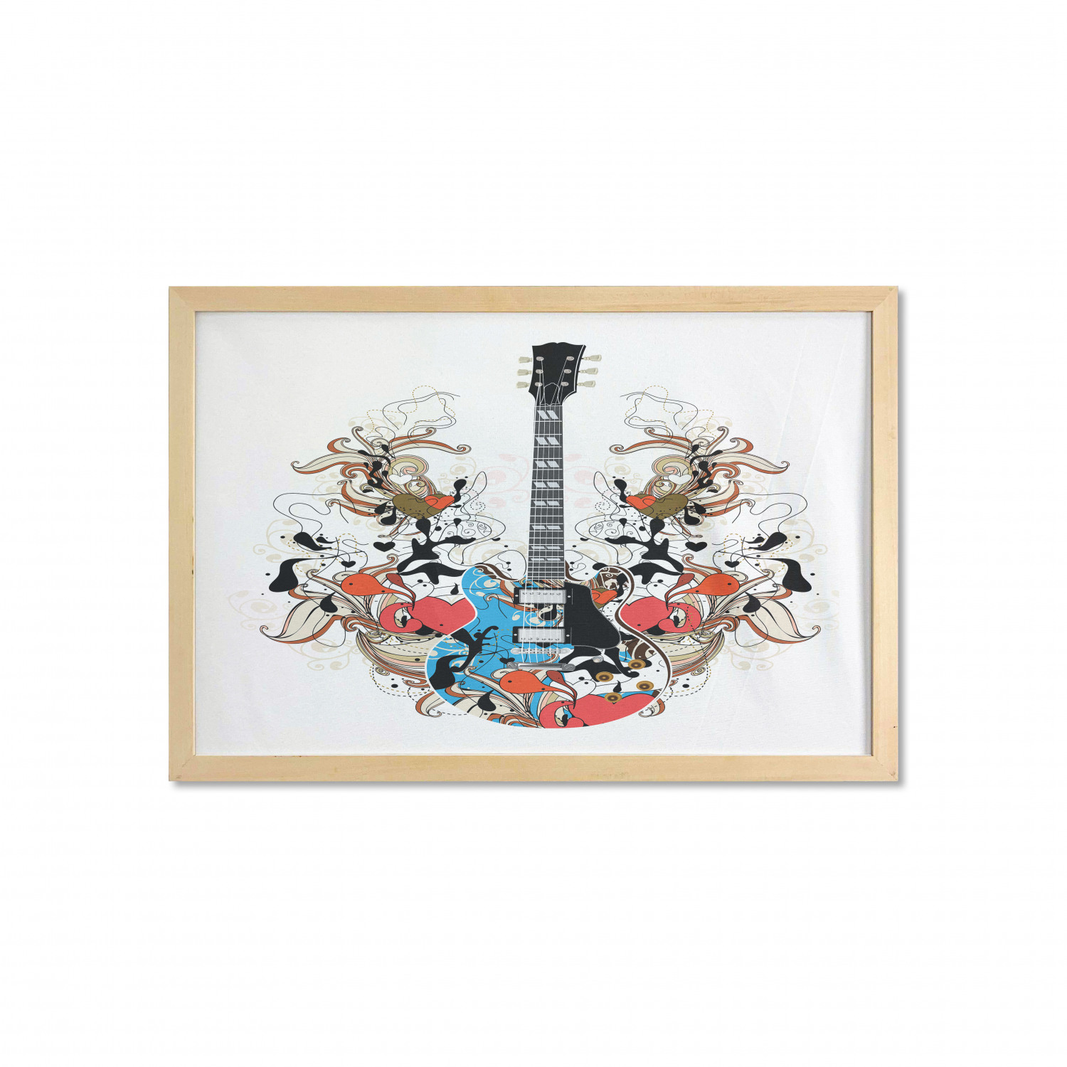 Ambesonne Guitar Wall Art with Wide Frame for Bathrooms Living Room - Picture 14 of 123