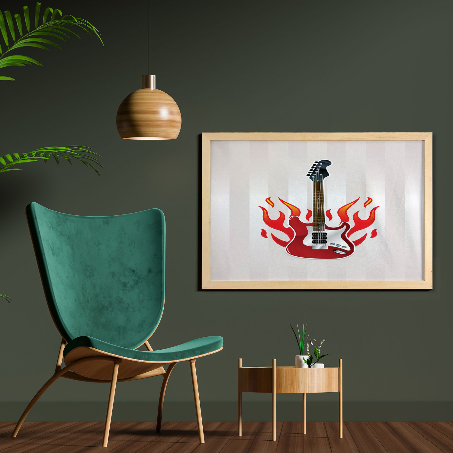 Ambesonne Guitar Wall Art with Wide Frame for Bathrooms Living Room - Picture 35 of 123