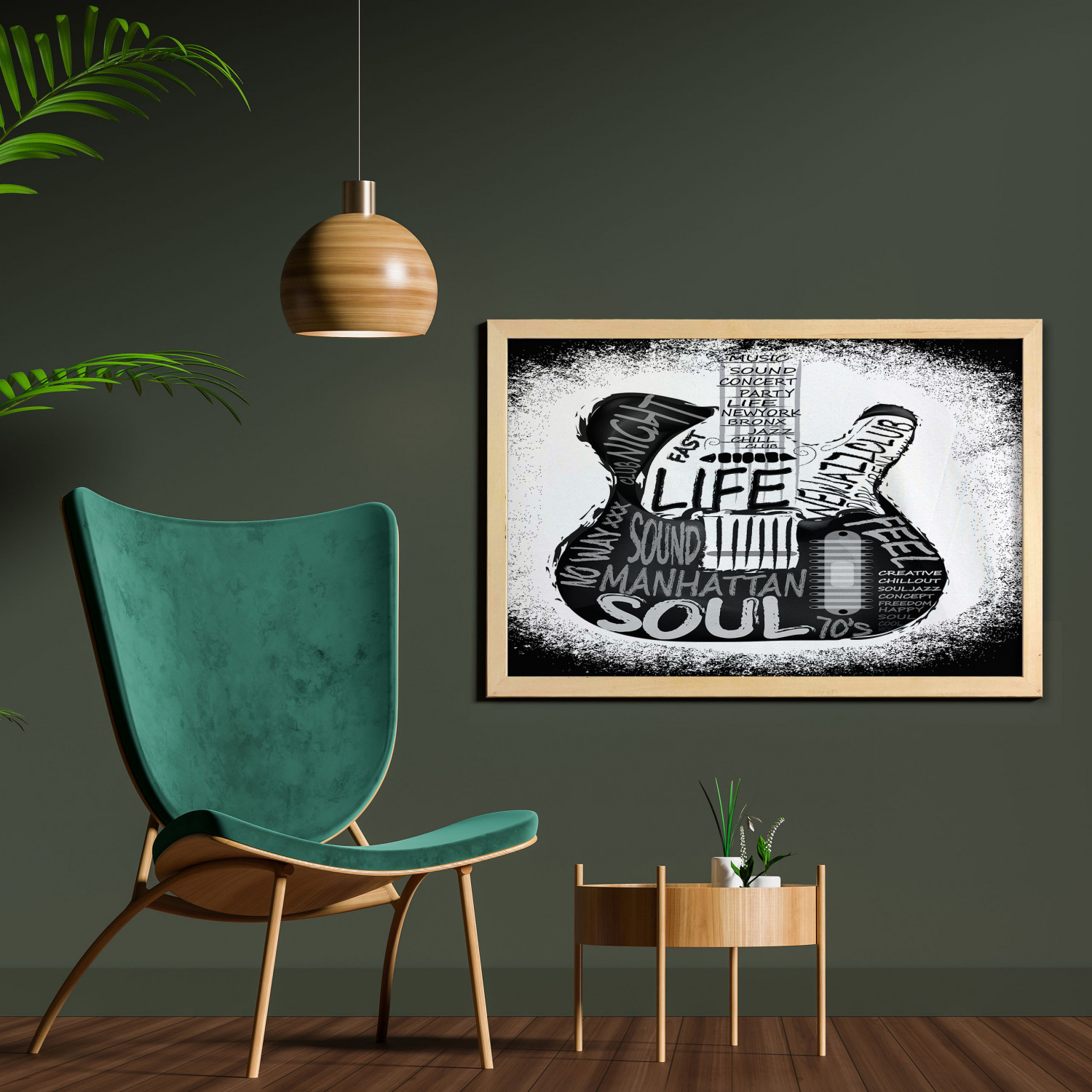 Ambesonne Guitar Wall Art with Wide Frame for Bathrooms Living Room - Picture 109 of 123