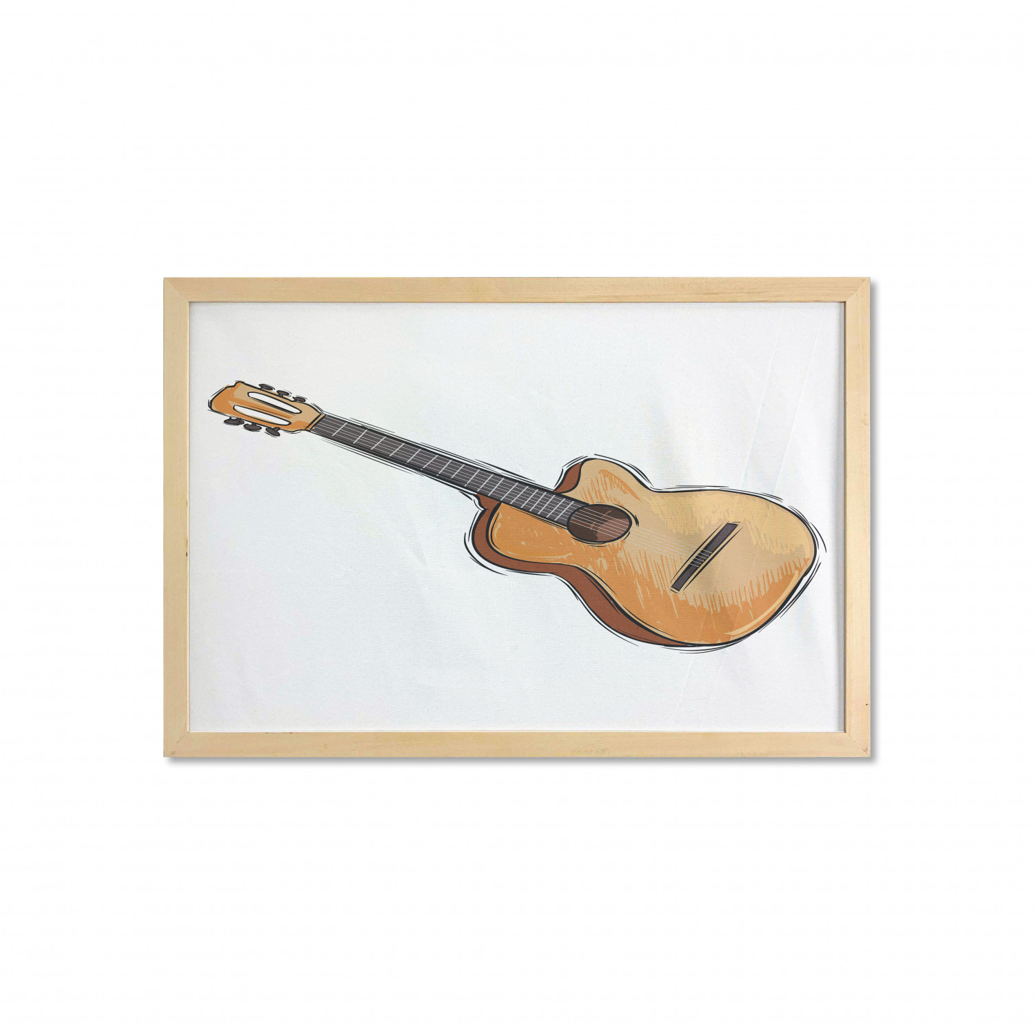 Ambesonne Guitar Wall Art with Wide Frame for Bathrooms Living Room - Picture 50 of 123