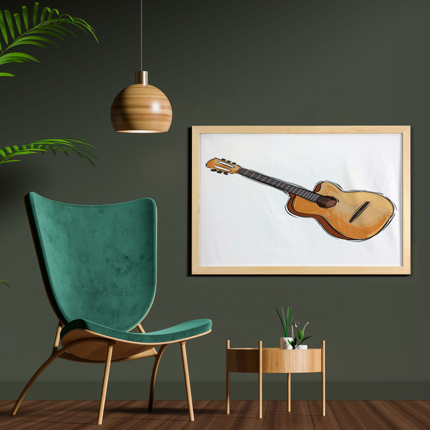 Ambesonne Guitar Wall Art with Wide Frame for Bathrooms Living Room - Picture 51 of 123