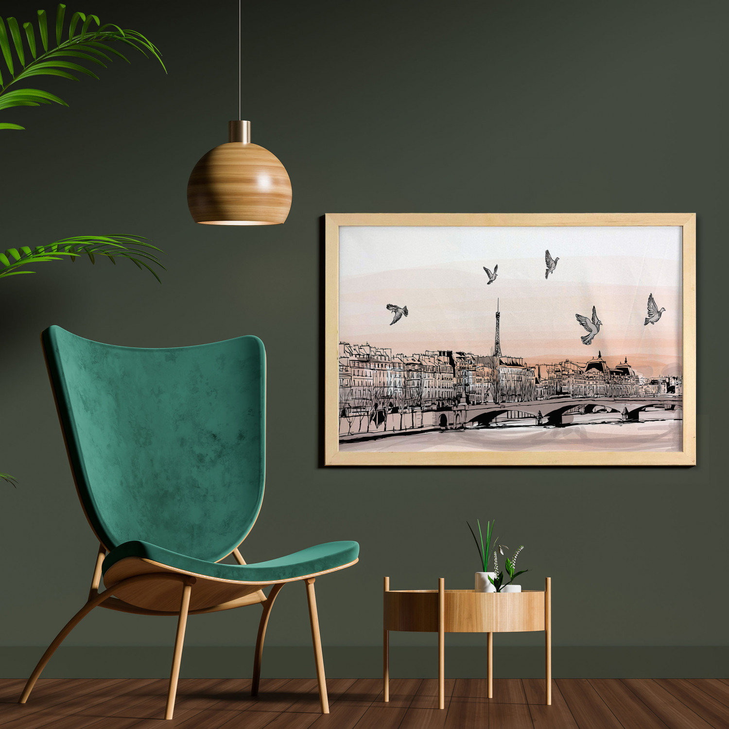 Ambesonne Paris Wall Art with Wide Frame for Bathrooms Living Room - Picture 101 of 121