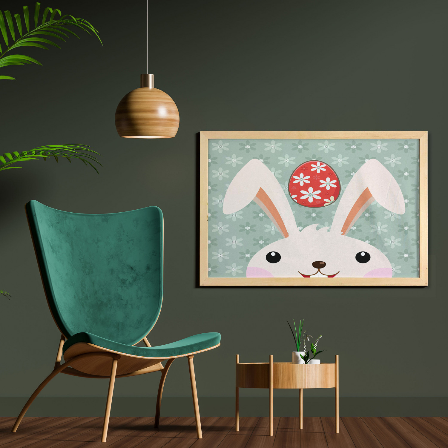 Ambesonne Bunny Wall Art with Wide Frame for Bathrooms Living Room - Picture 57 of 123