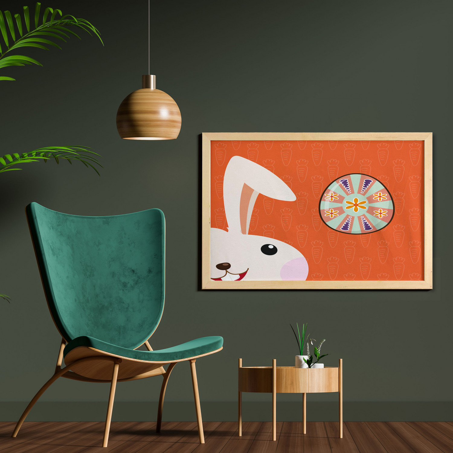 Ambesonne Bunny Wall Art with Wide Frame for Bathrooms Living Room - Picture 41 of 123