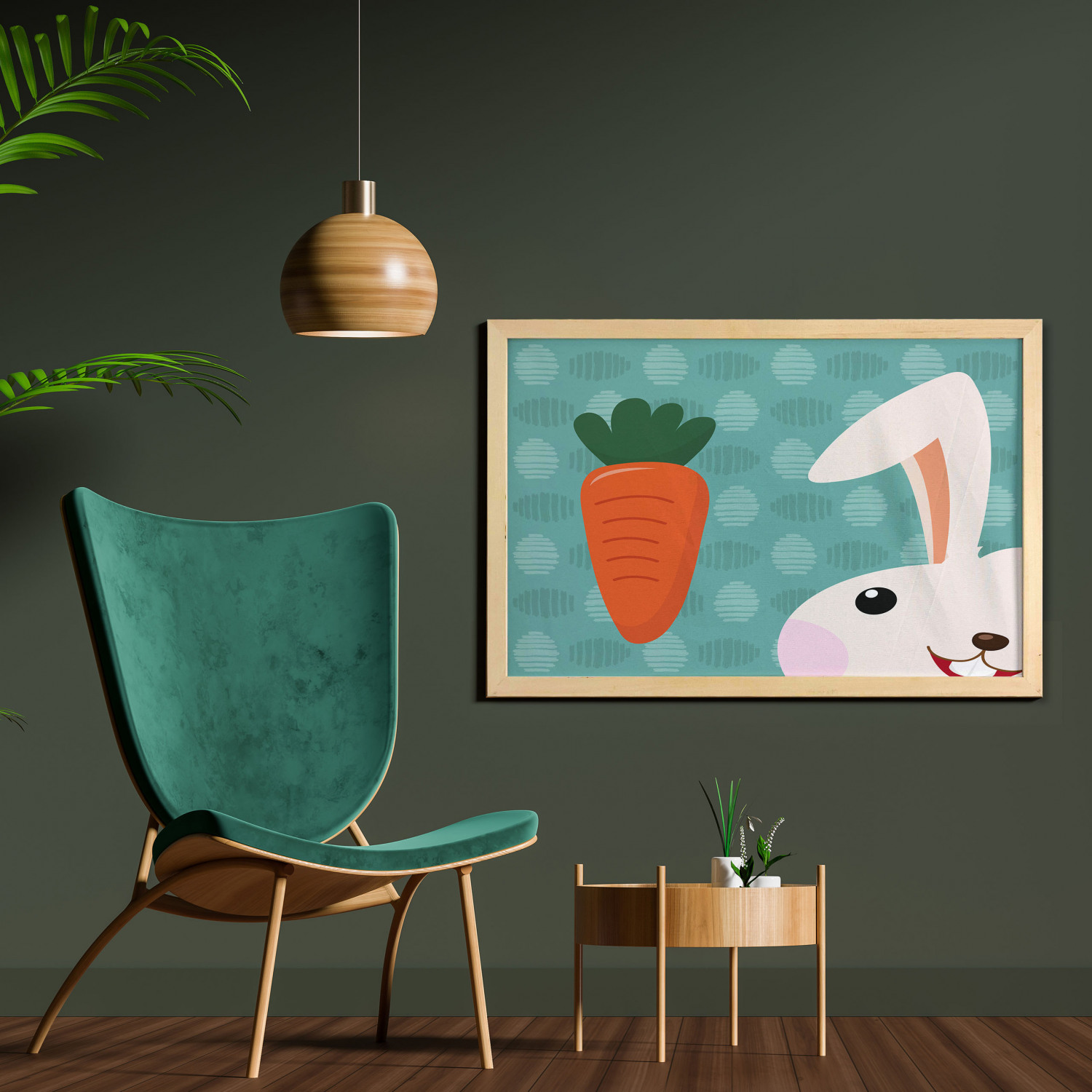 Ambesonne Bunny Wall Art with Wide Frame for Bathrooms Living Room - Picture 91 of 123