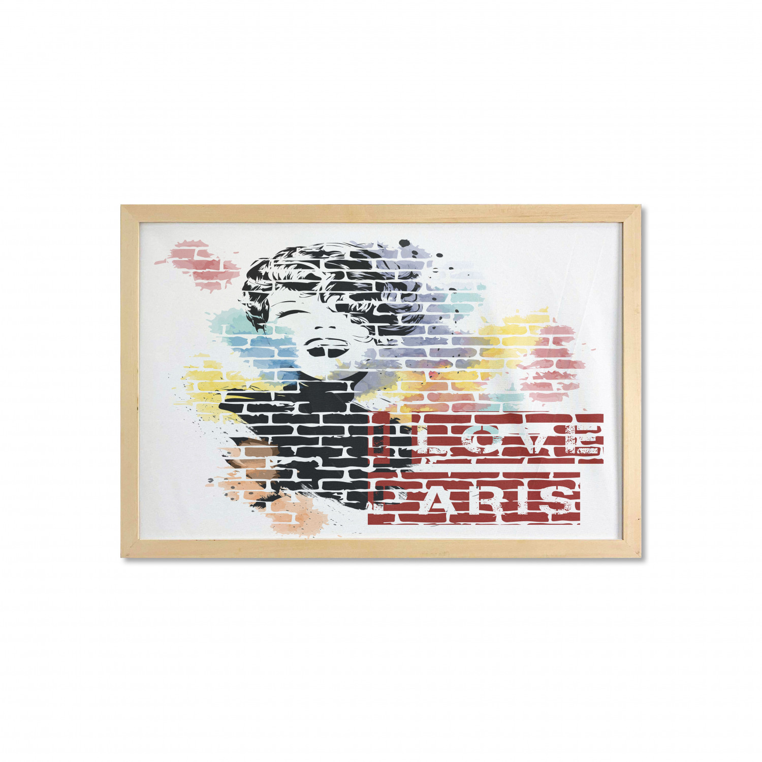 Ambesonne Paris Wall Art with Wide Frame for Bathrooms Living Room - Picture 50 of 121