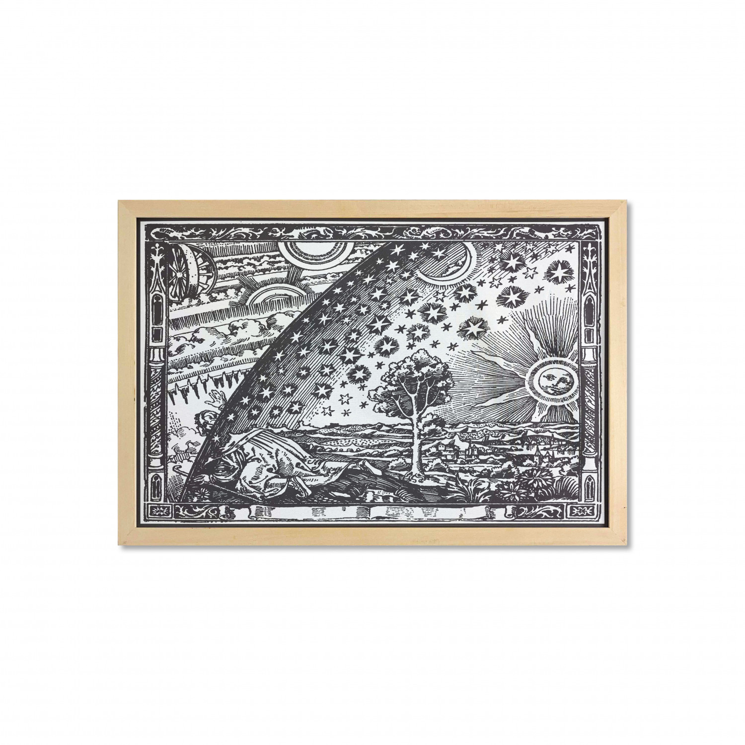 Ambesonne Vintage Themed Wall Art with Wide Frame for Bathrooms Living Room - Picture 72 of 123