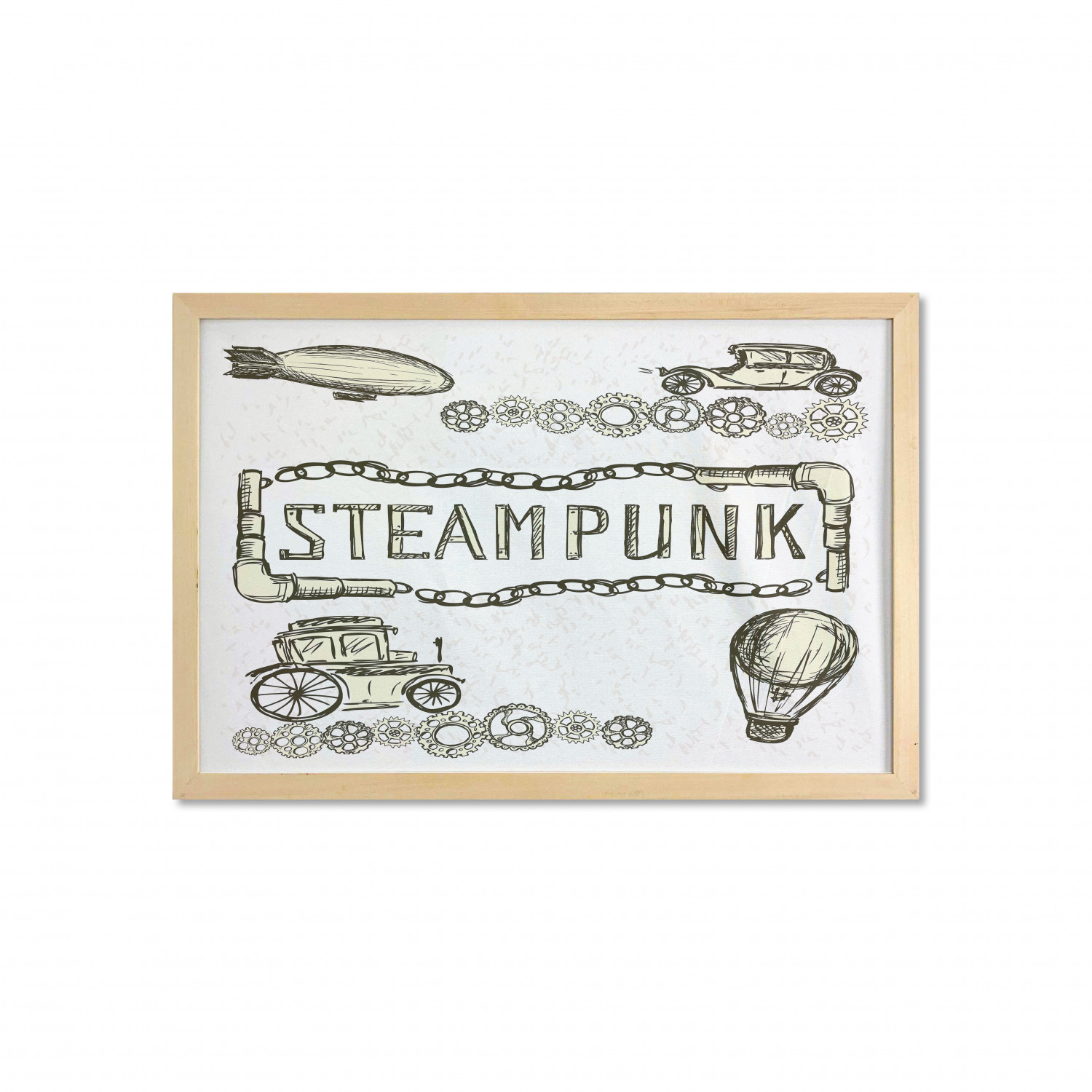 Ambesonne Vintage Themed Wall Art with Wide Frame for Bathrooms Living Room - Picture 110 of 123