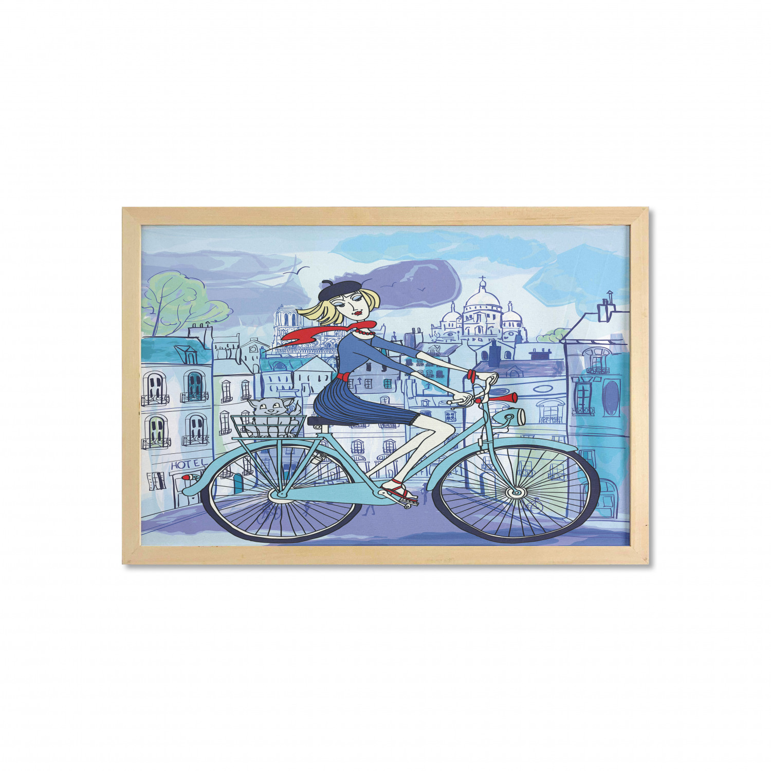 Ambesonne Paris Wall Art with Wide Frame for Bathrooms Living Room - Picture 118 of 121