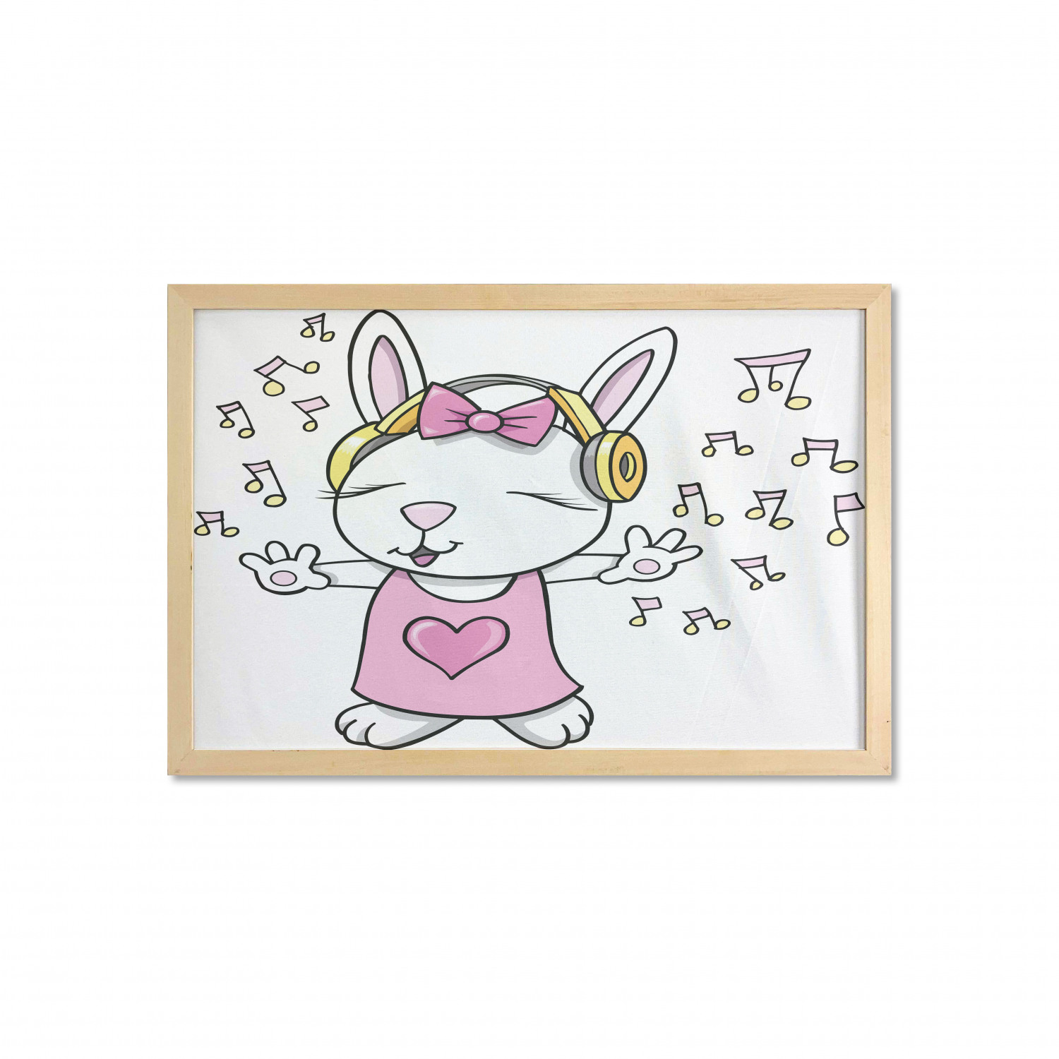 Ambesonne Bunny Wall Art with Wide Frame for Bathrooms Living Room - Picture 14 of 123