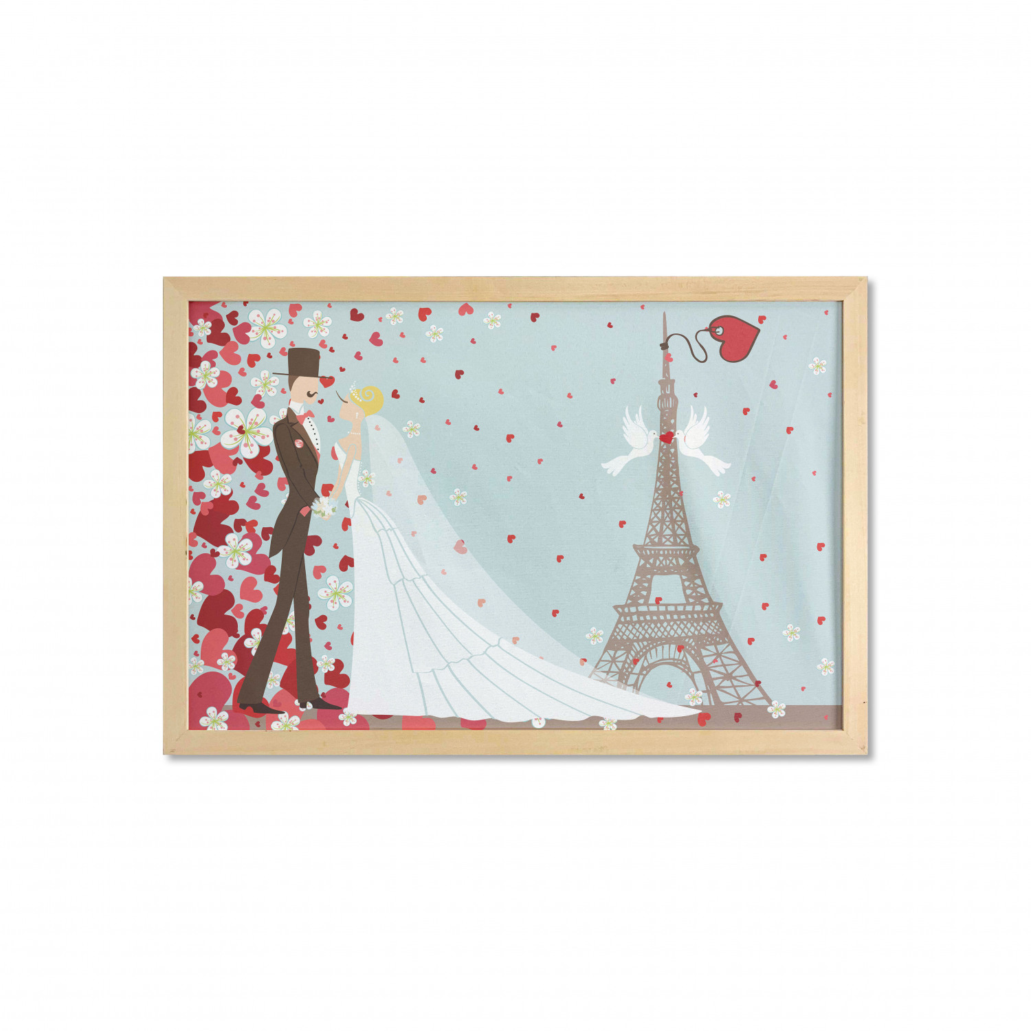 Ambesonne Paris Wall Art with Wide Frame for Bathrooms Living Room - Picture 58 of 121