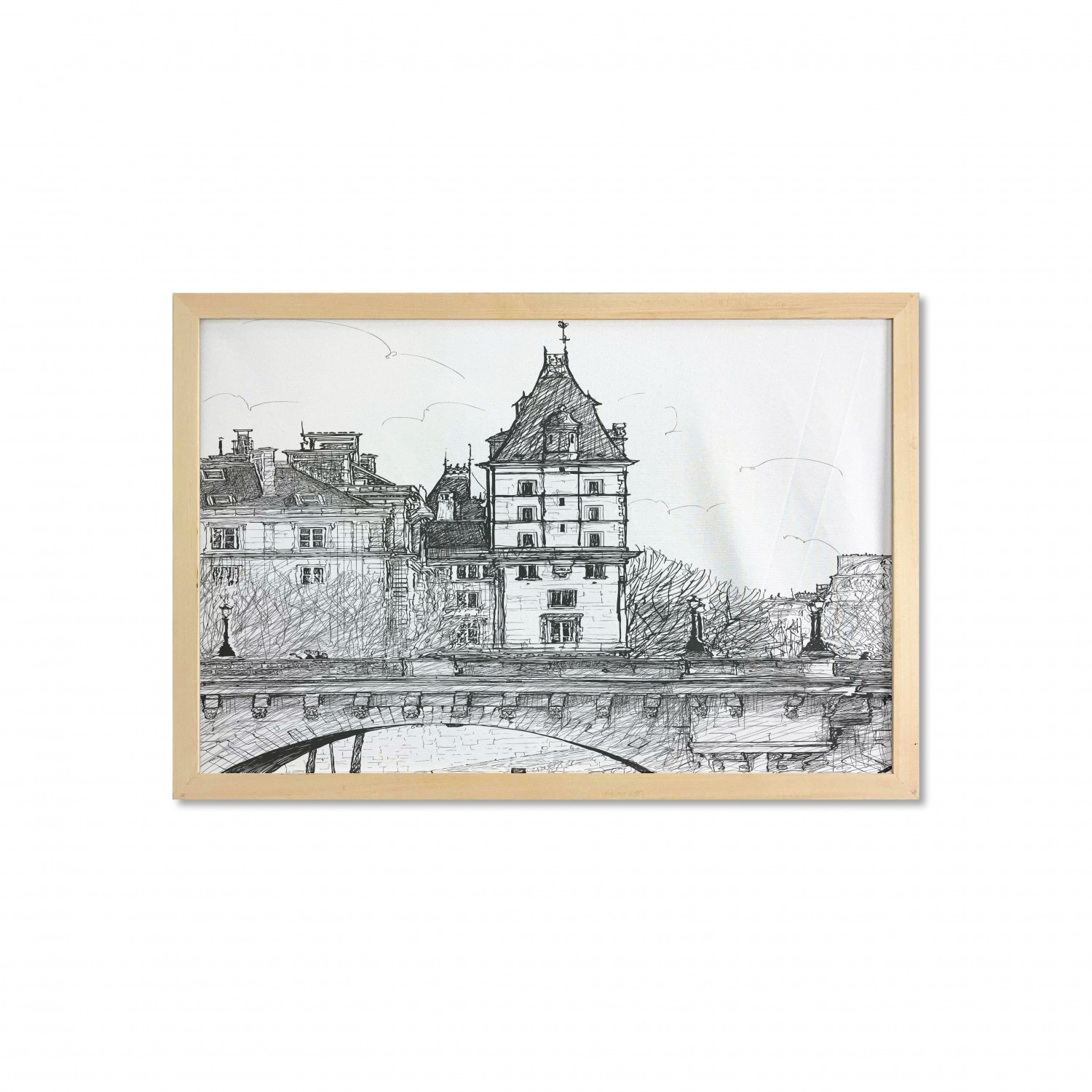 Ambesonne Paris Wall Art with Wide Frame for Bathrooms Living Room - Picture 108 of 121