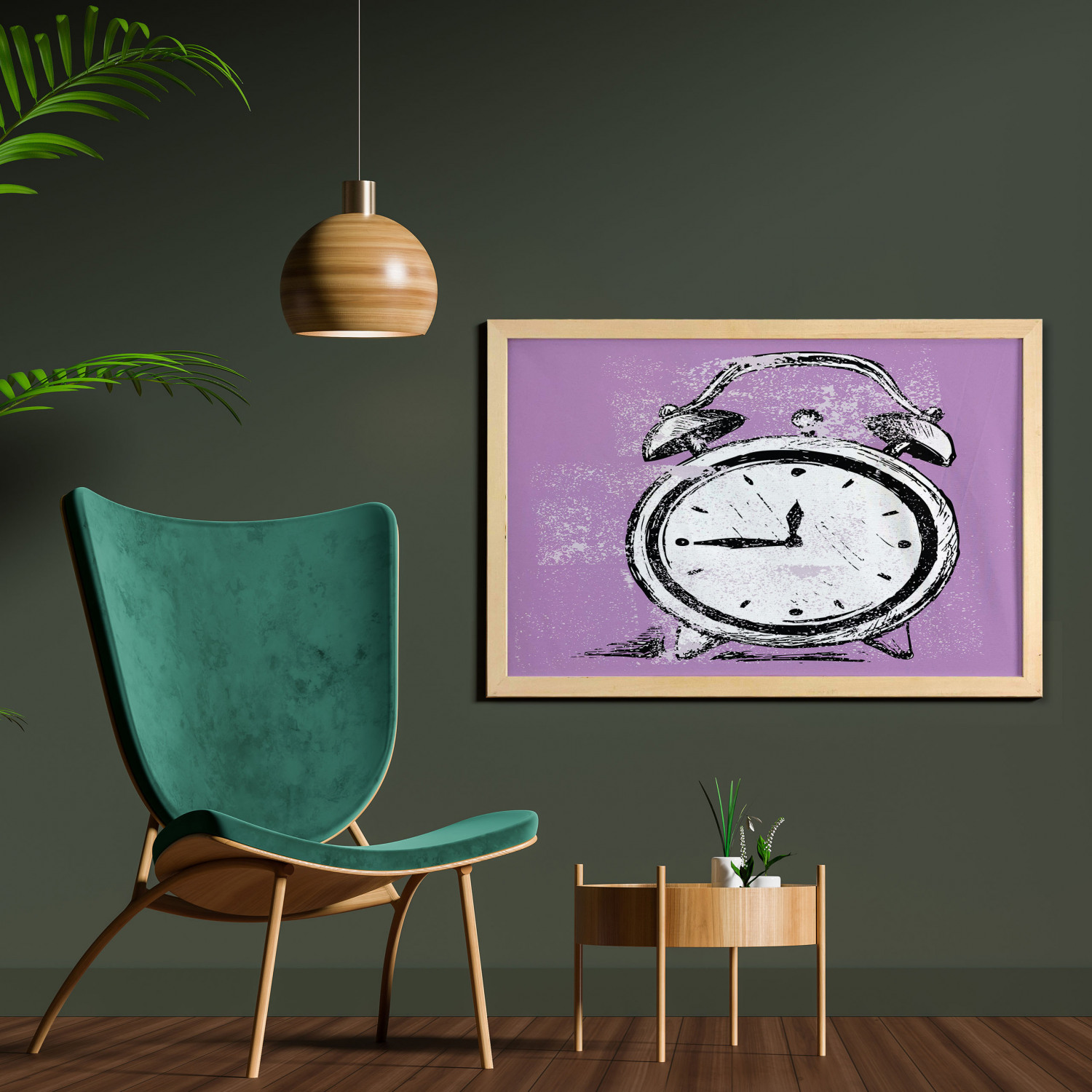 Ambesonne Hipsters Wall Art with Wide Frame for Bathrooms Living Room
